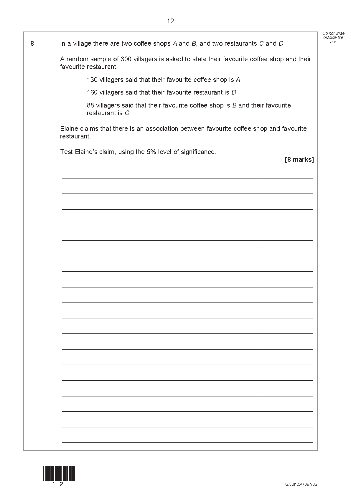 AQA Further Mathematics Paper 3S 2025 Question Paper PDF IMG-1