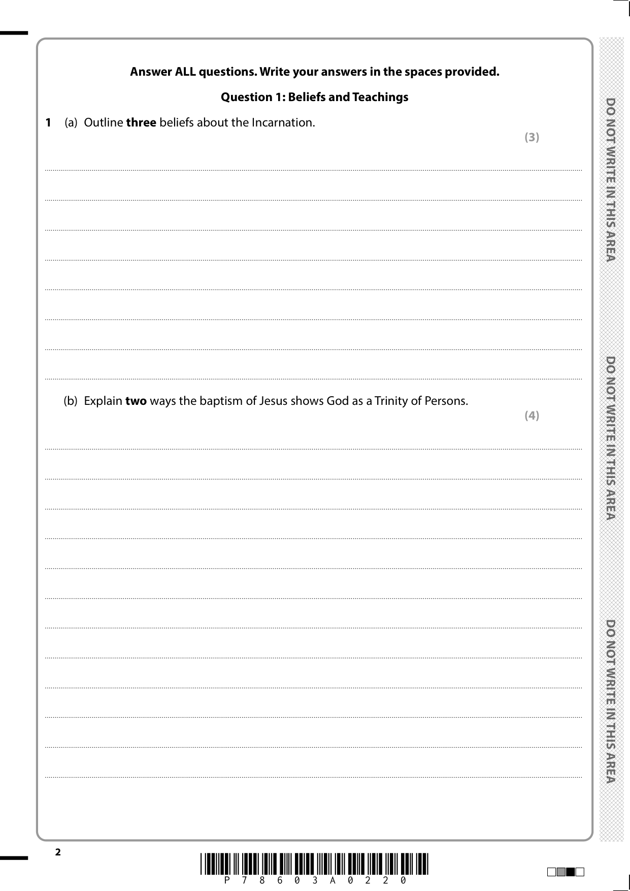 Pearson Edexcel GCSE Religious Studies Paper 1A 2025 QP