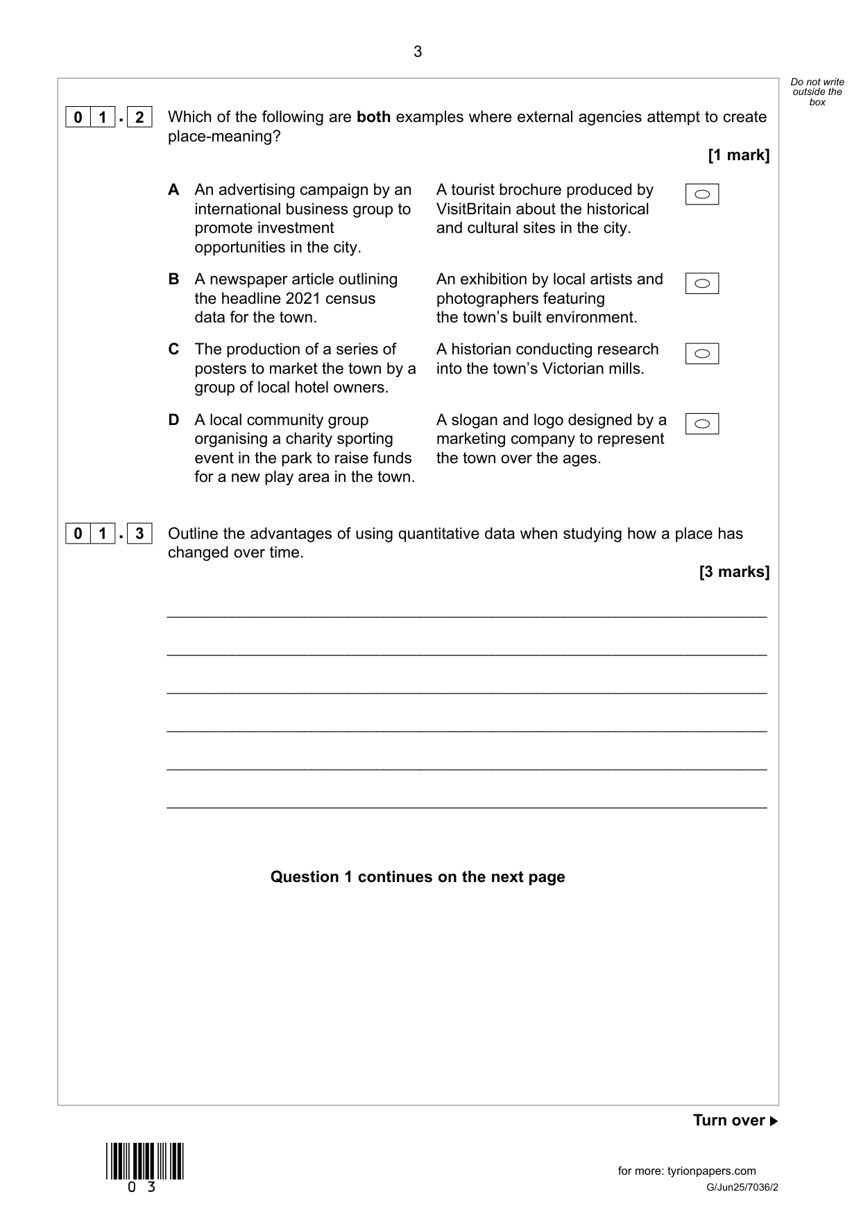 AQA AS Geography Paper 2 2025 QP IMG-3