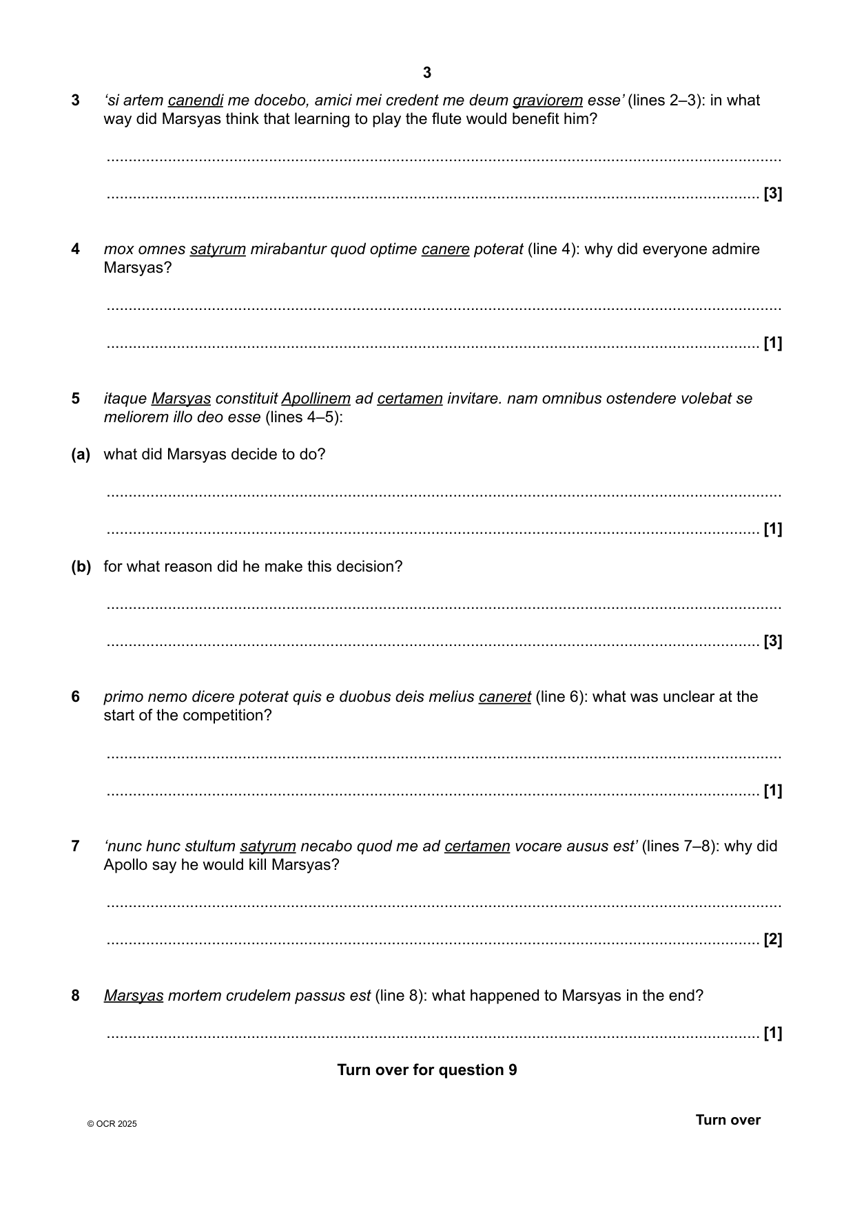 OCR GCSE Latin Paper 1 2025 Question Paper PDF IMG-3