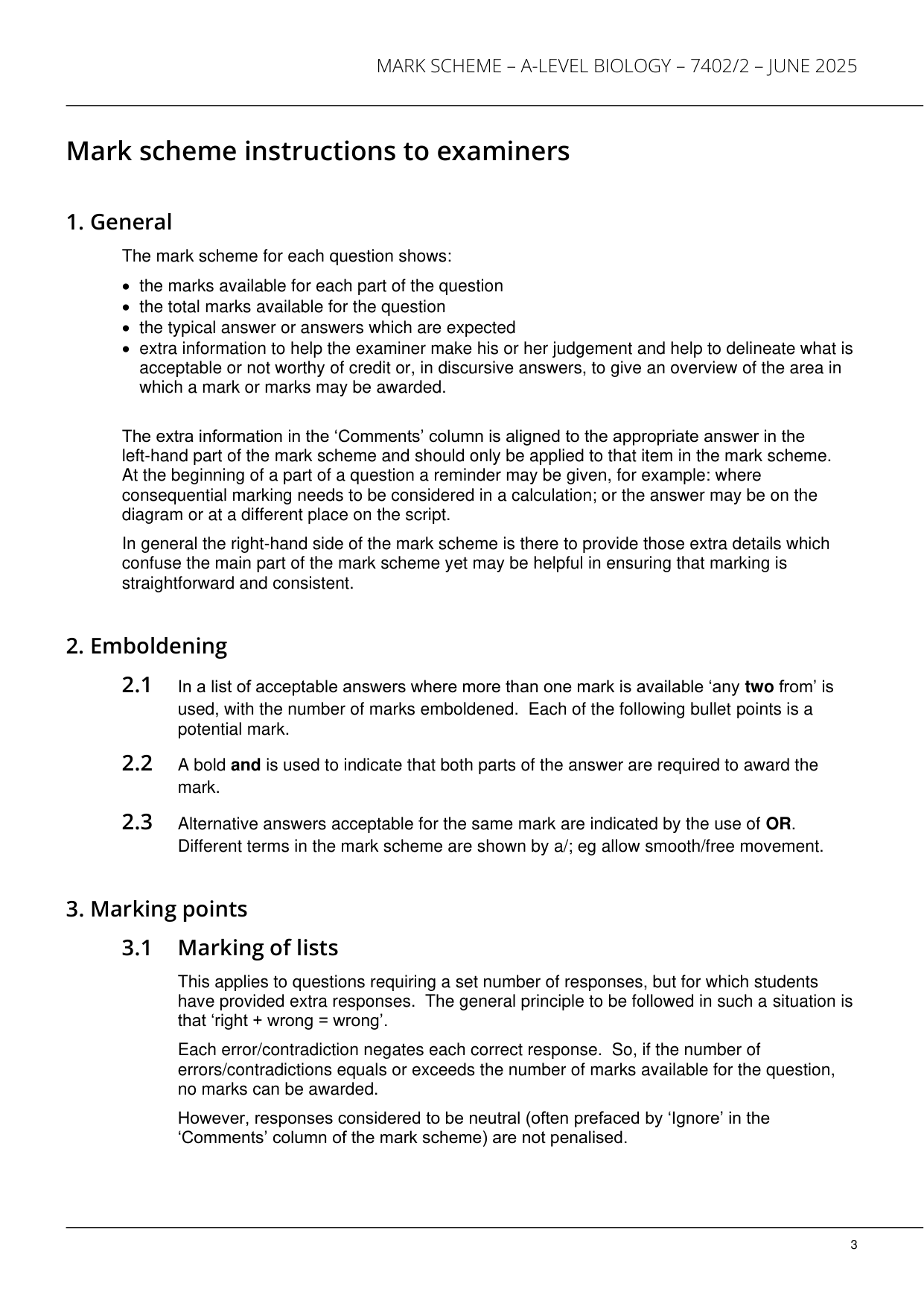 AQA A Level Biology Paper 2 2025 Mark Scheme PDF IMG-3