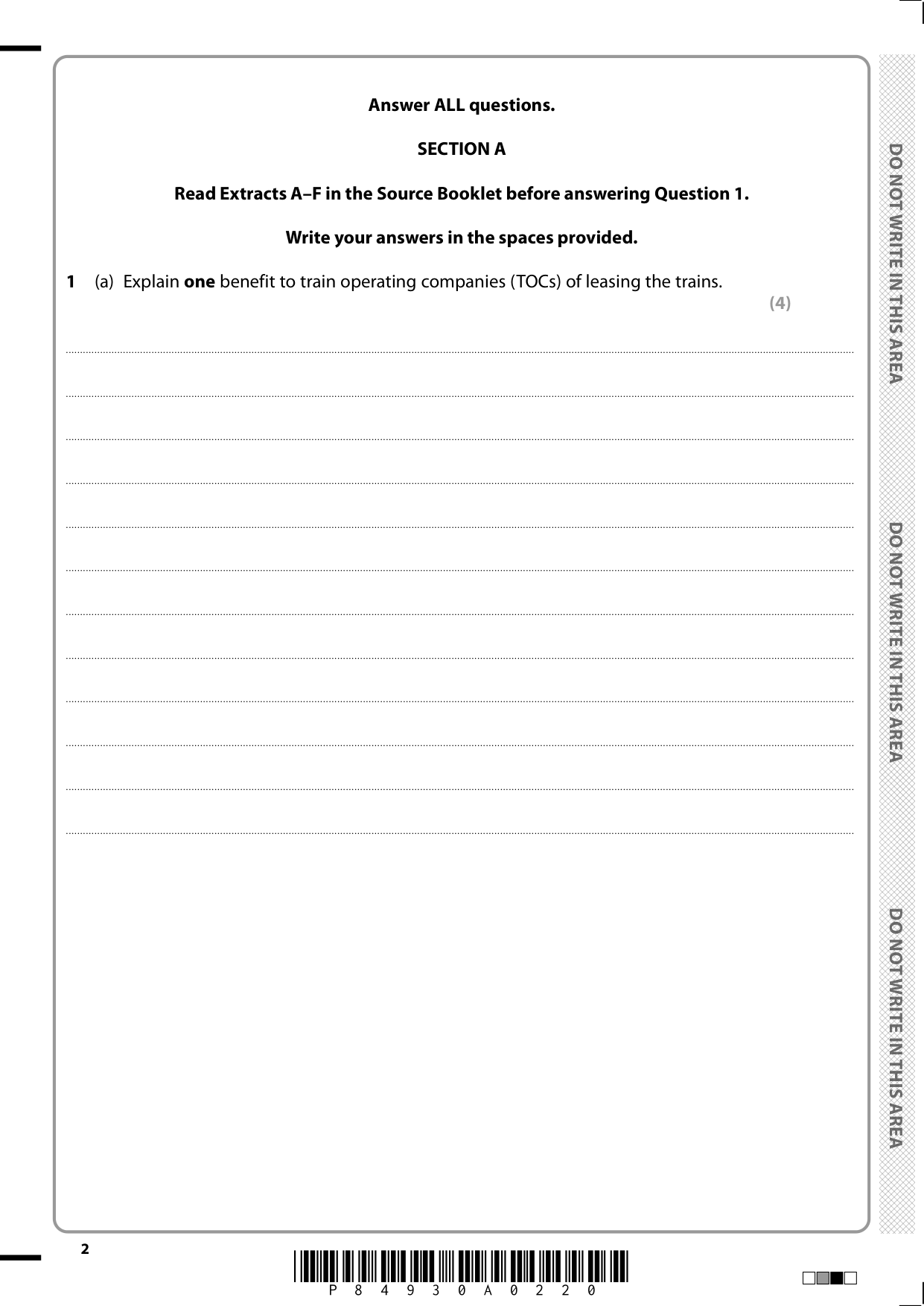 Pearson Edexcel A Level Economics B Paper 1 2025 QP