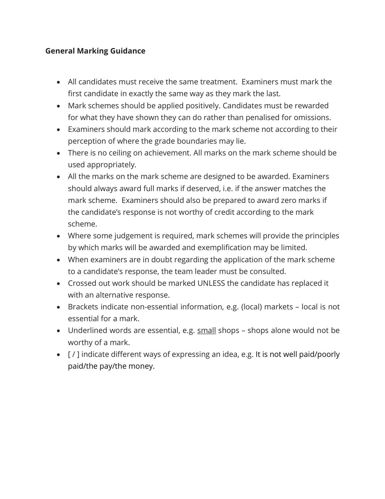 Pearson Edexcel GCSE Portuguese Paper 1F 2025 Mark Scheme IMG-3