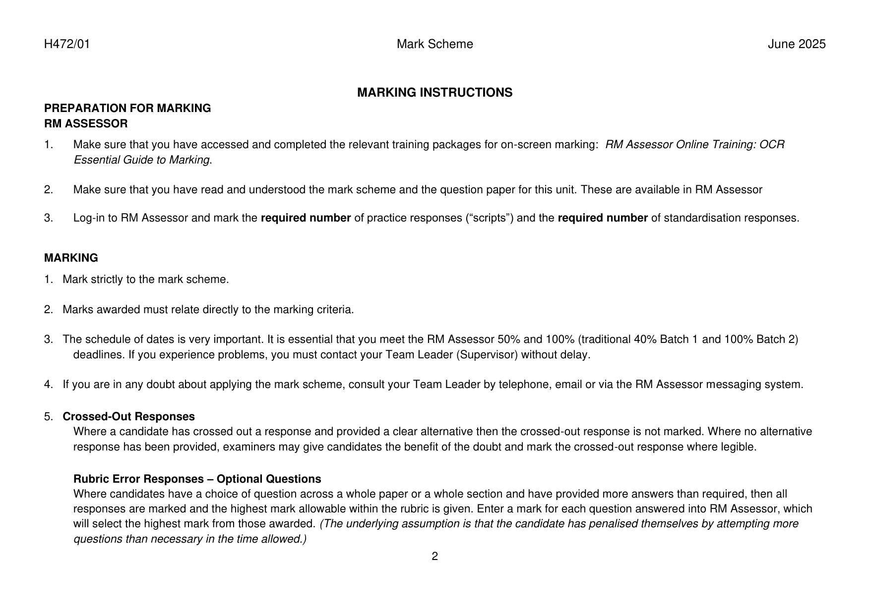 OCR A Level English Literature Paper 1 2025 Mark Scheme IMG-3