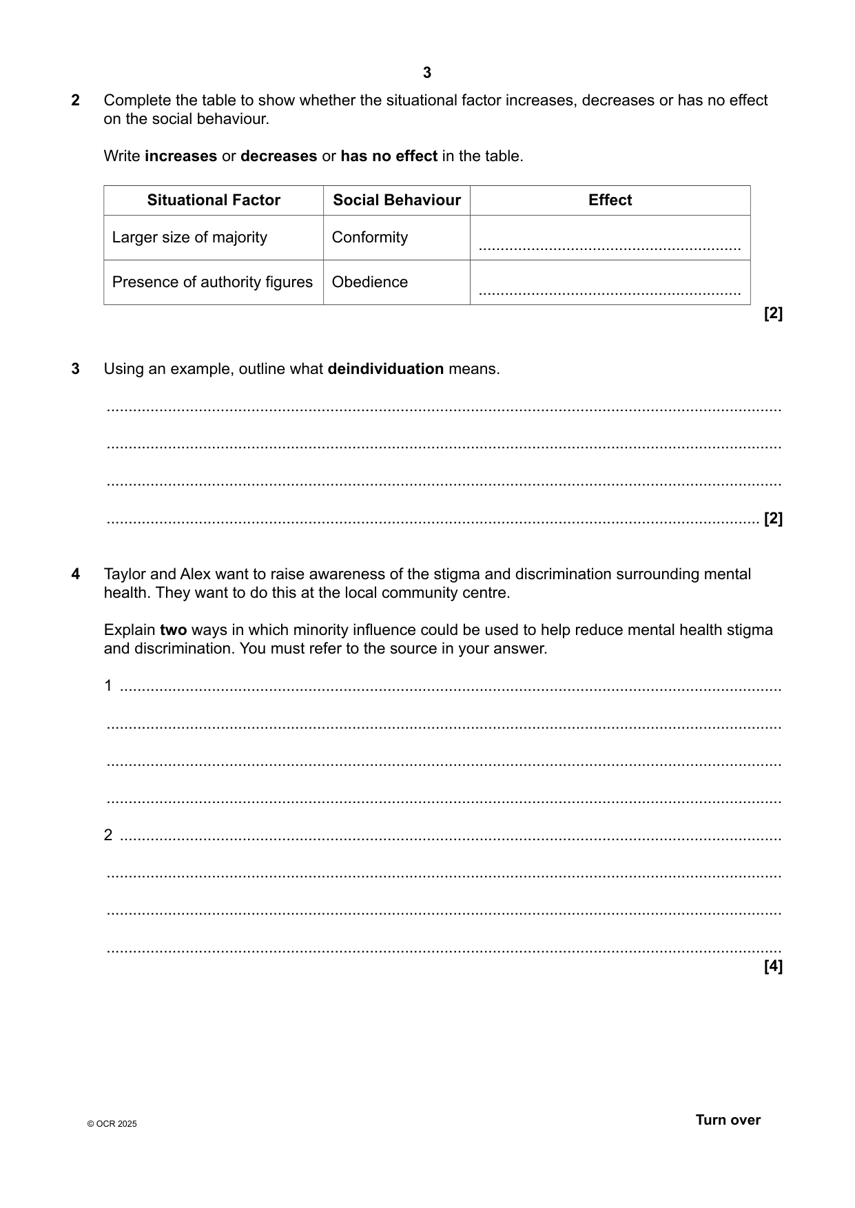 OCR GCSE Psychology Paper 2 2025 Question Paper IMG-3