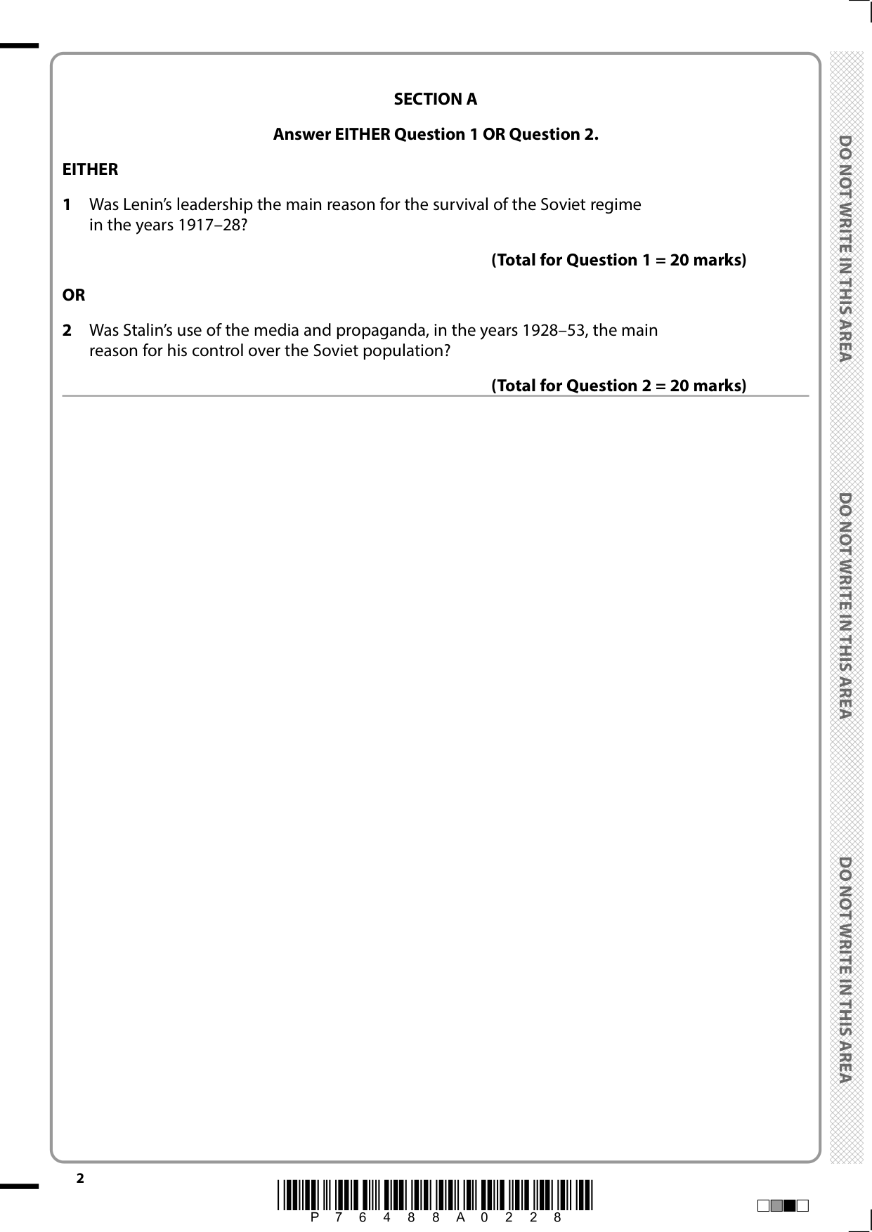 Pearson Edexcel AS History Paper 1E 2025 Question Paper PDF