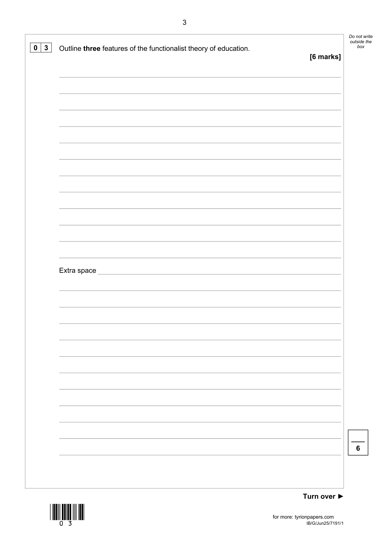 AQA AS Sociology Paper 1 2025 Question Paper IMG-3