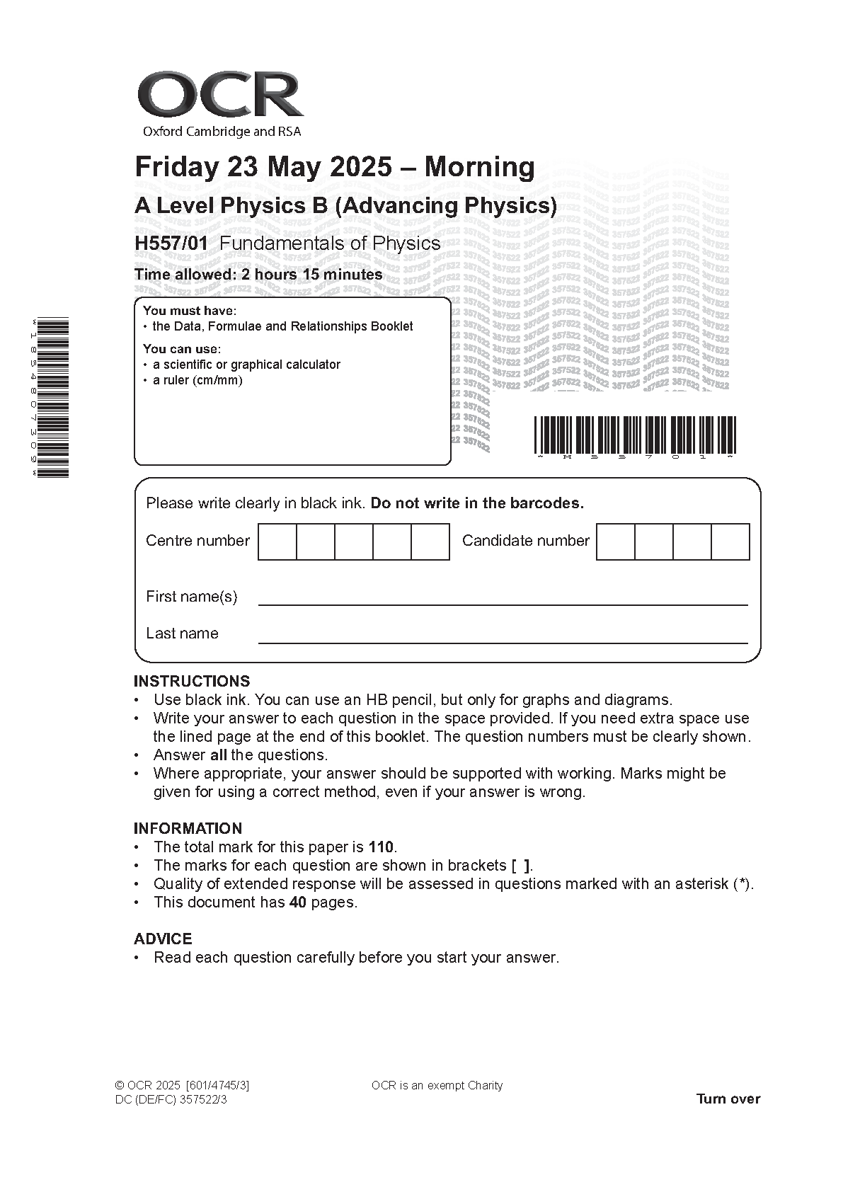 OCR A Level Physics B Paper 1 2025 Question Paper IMG-1