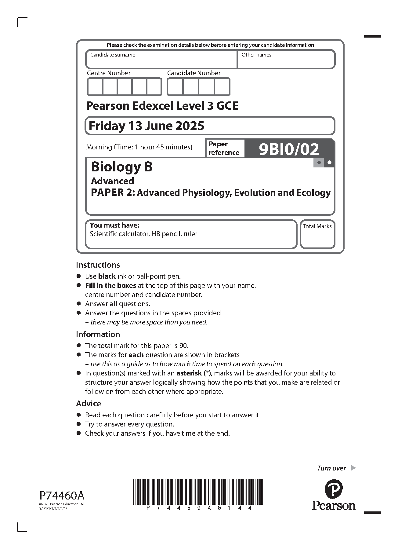 Pearson Edexcel A Level Biology B Paper 2 2025 QP IMG-1