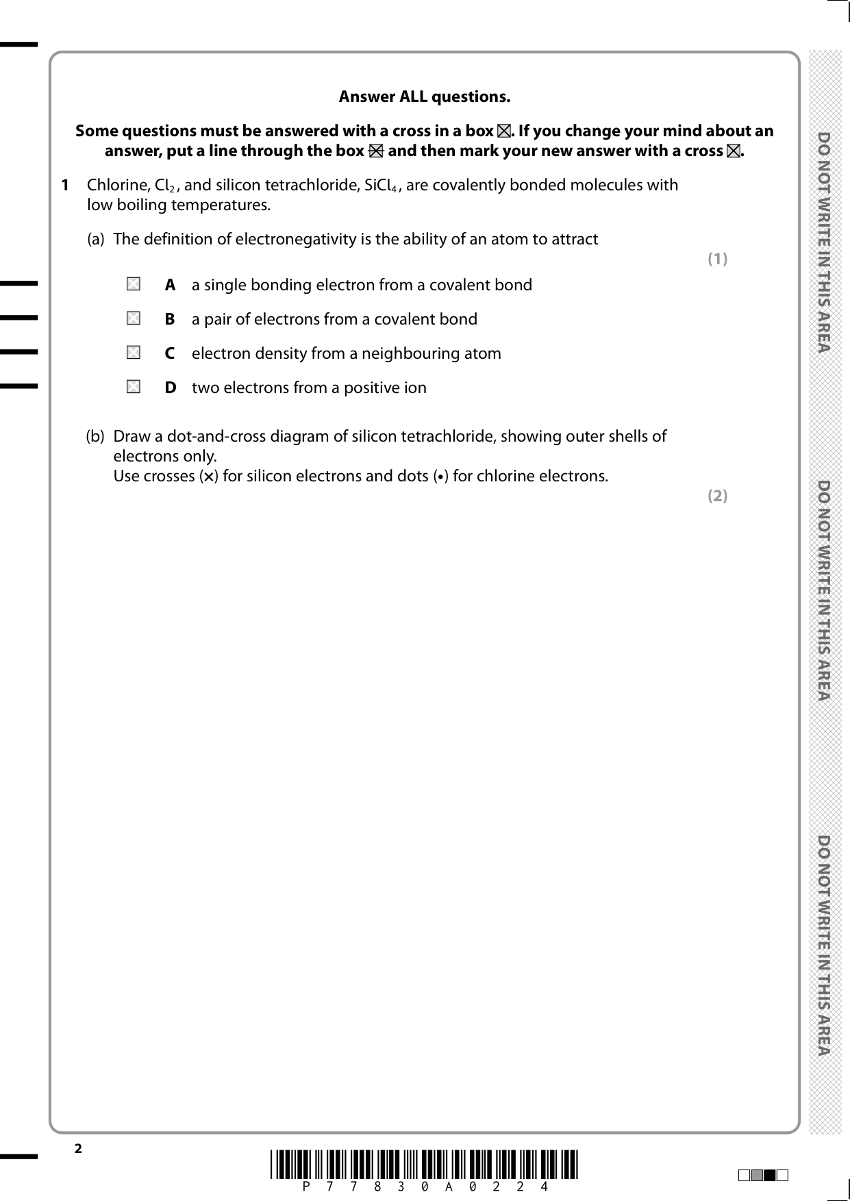 Pearson Edexcel AS Chemistry Paper 1 2025 Question Paper