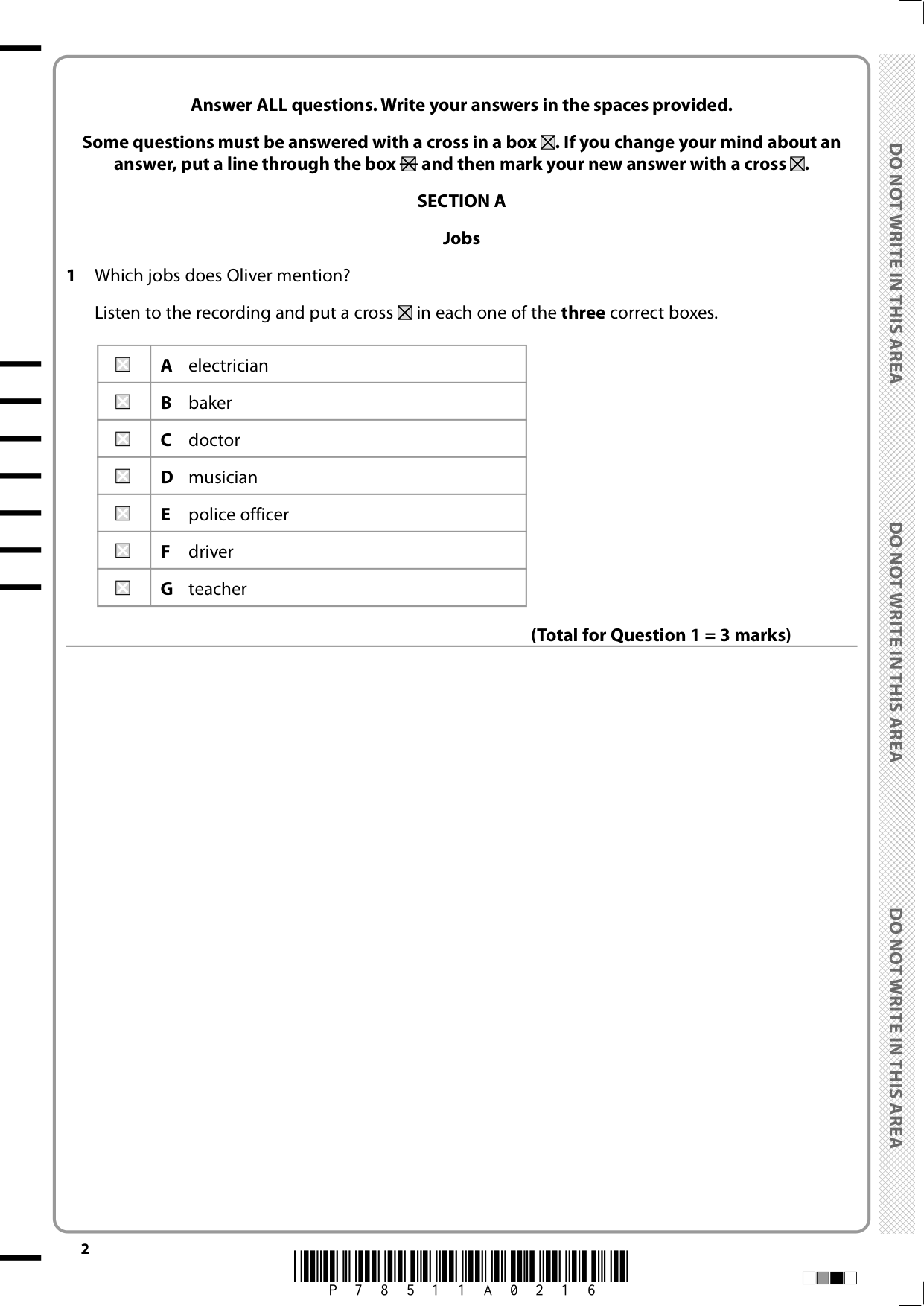 Pearson Edexcel GCSE German Paper 1F 2025 Question Paper PDF