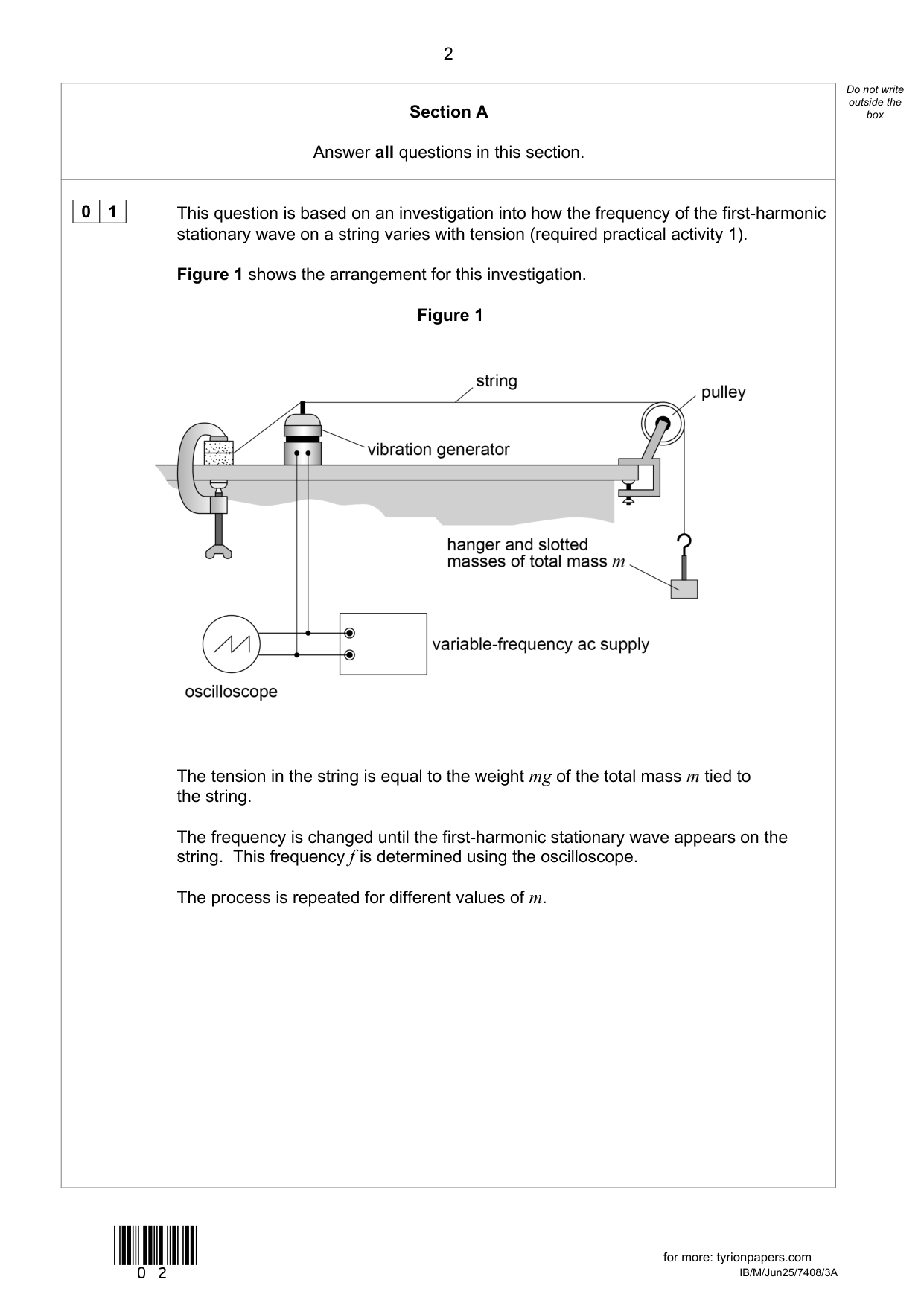 AQA A Level Physics 7408/3A Astrophysics 2025 Question Paper