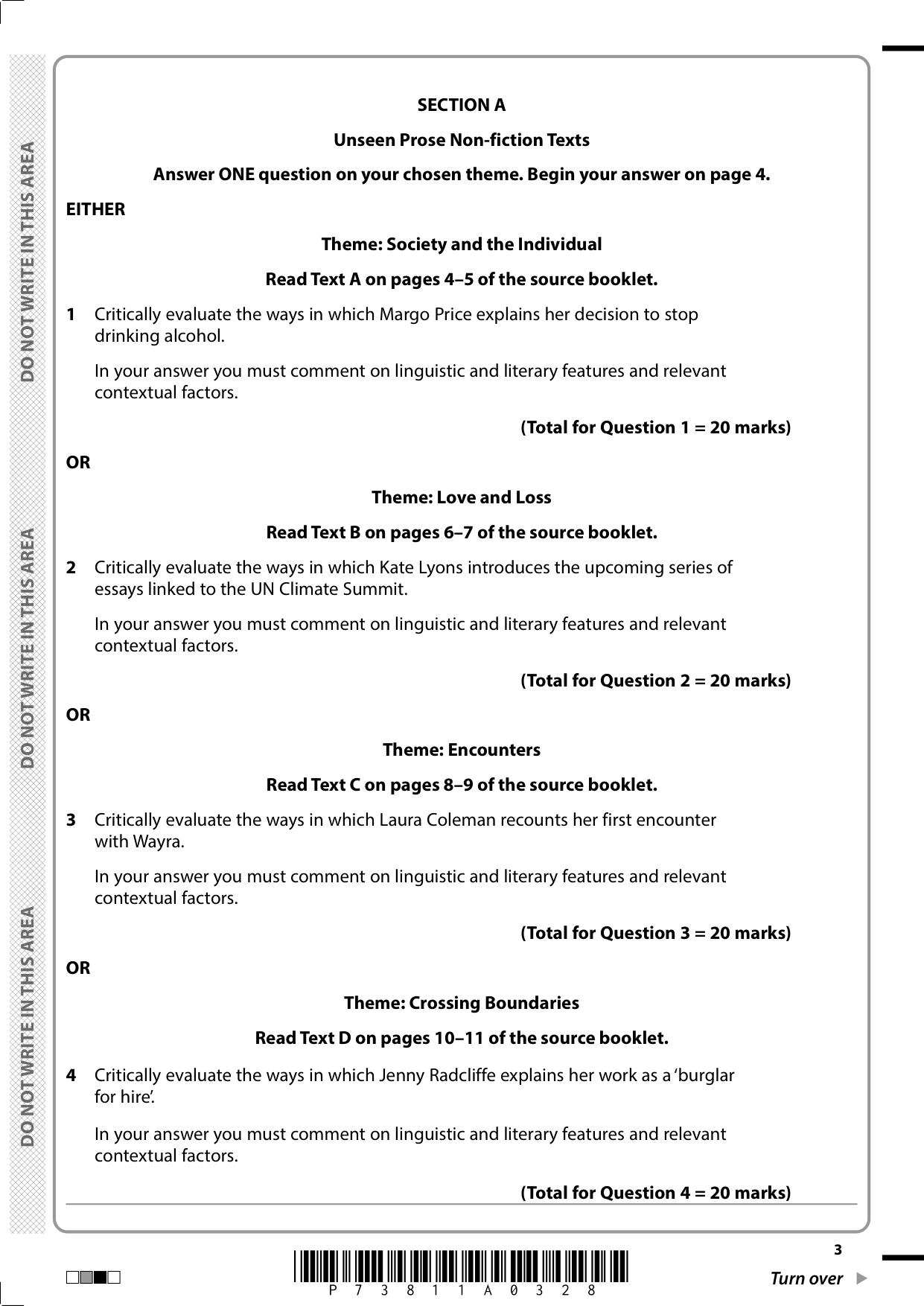 Pearson Edexcel A Level English Language and Literature QP2 IMG-3