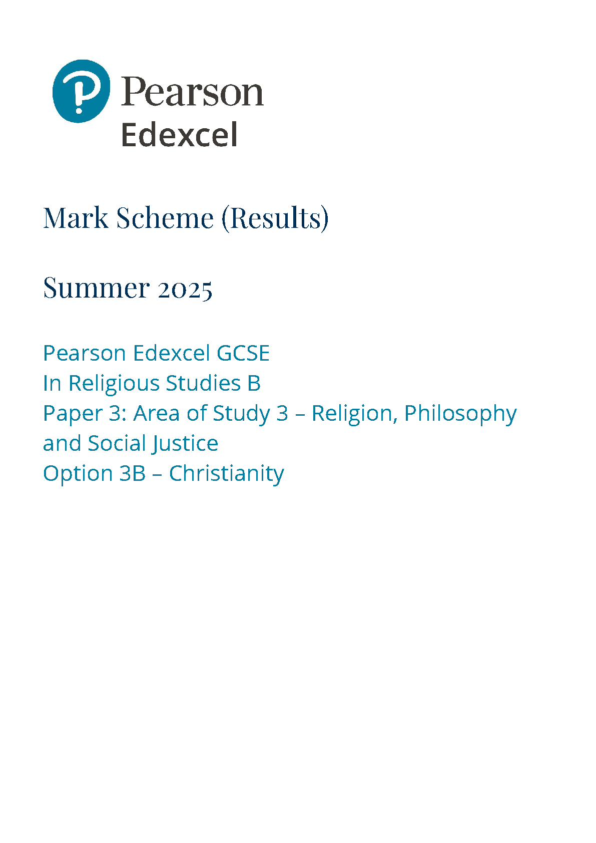 Pearson Edexcel GCSE Religious Studies B Paper 3b 2025 MS IMG-1