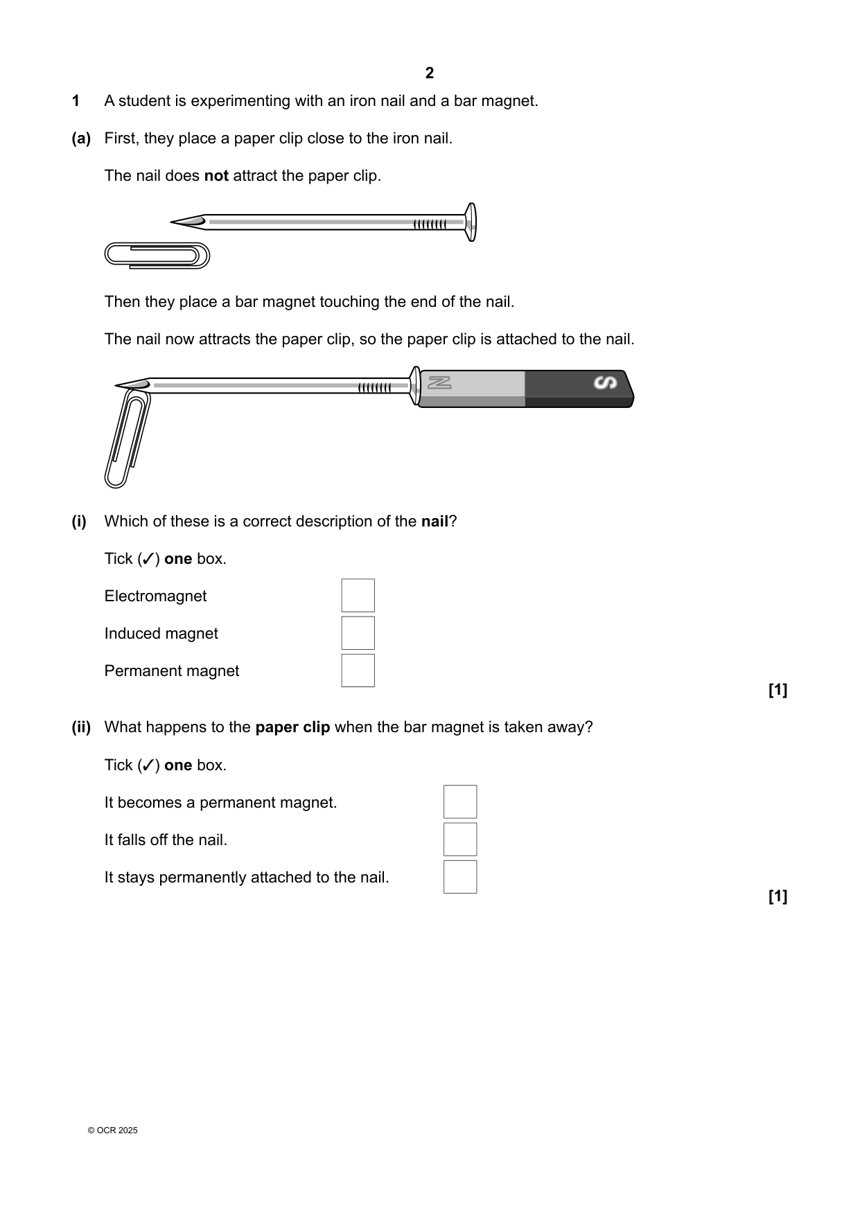 OCR GCSE Physics B Paper 1 2025 Question Paper