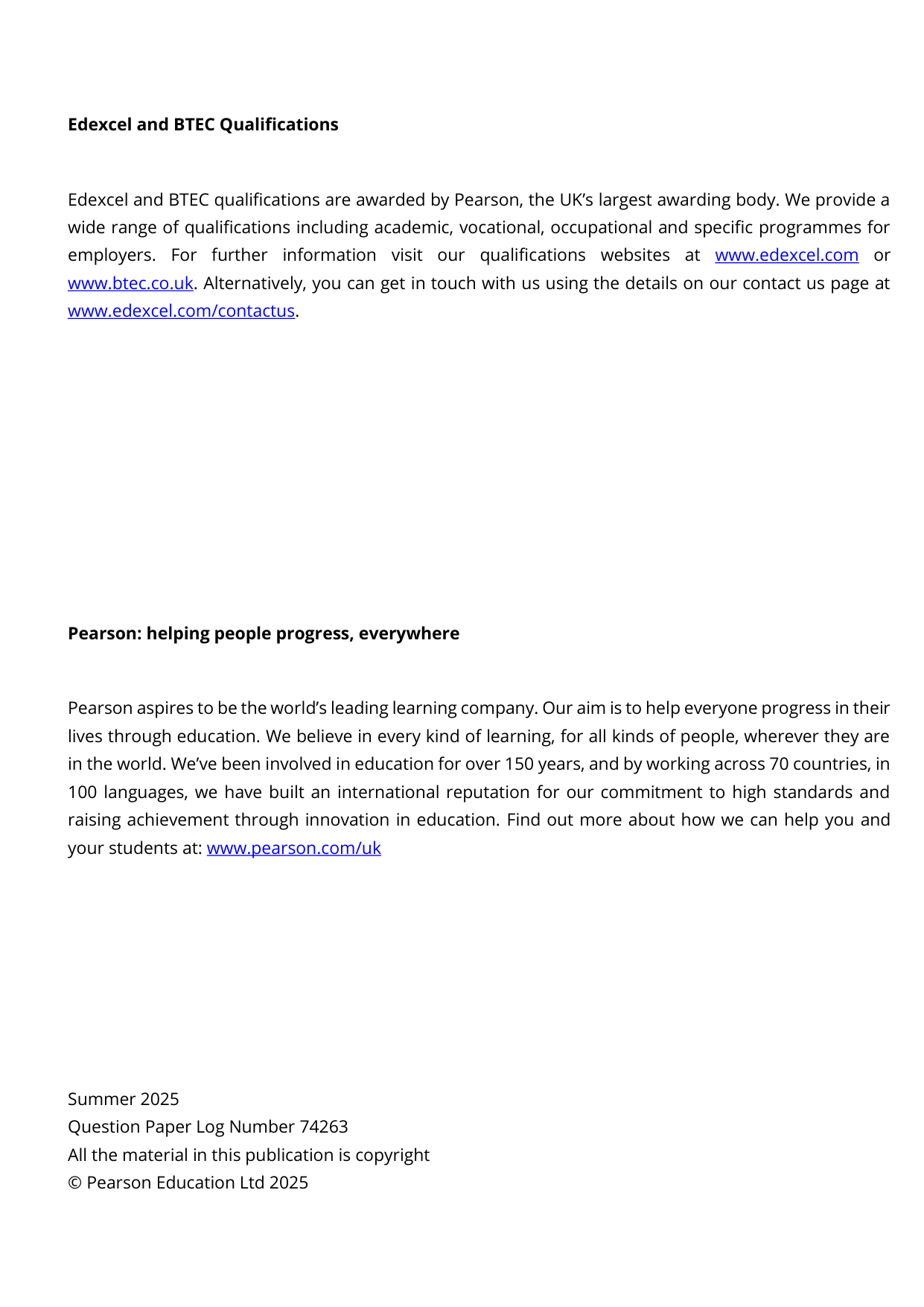 Pearson Edexcel A Level Turkish Paper 1 2025 Mark Scheme