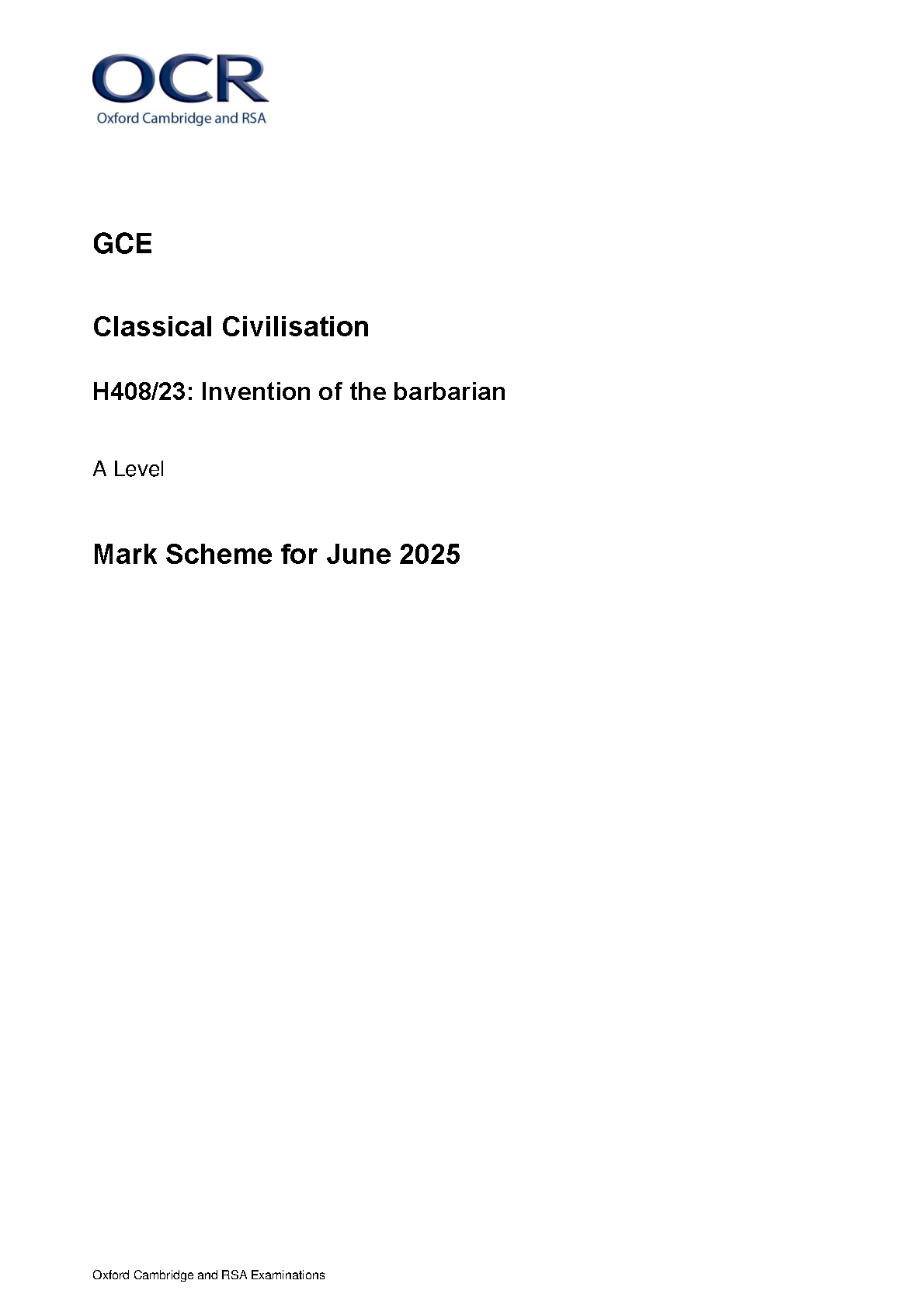 OCR A Level Classical Civilisation Paper 23 2025 Ms IMG-1