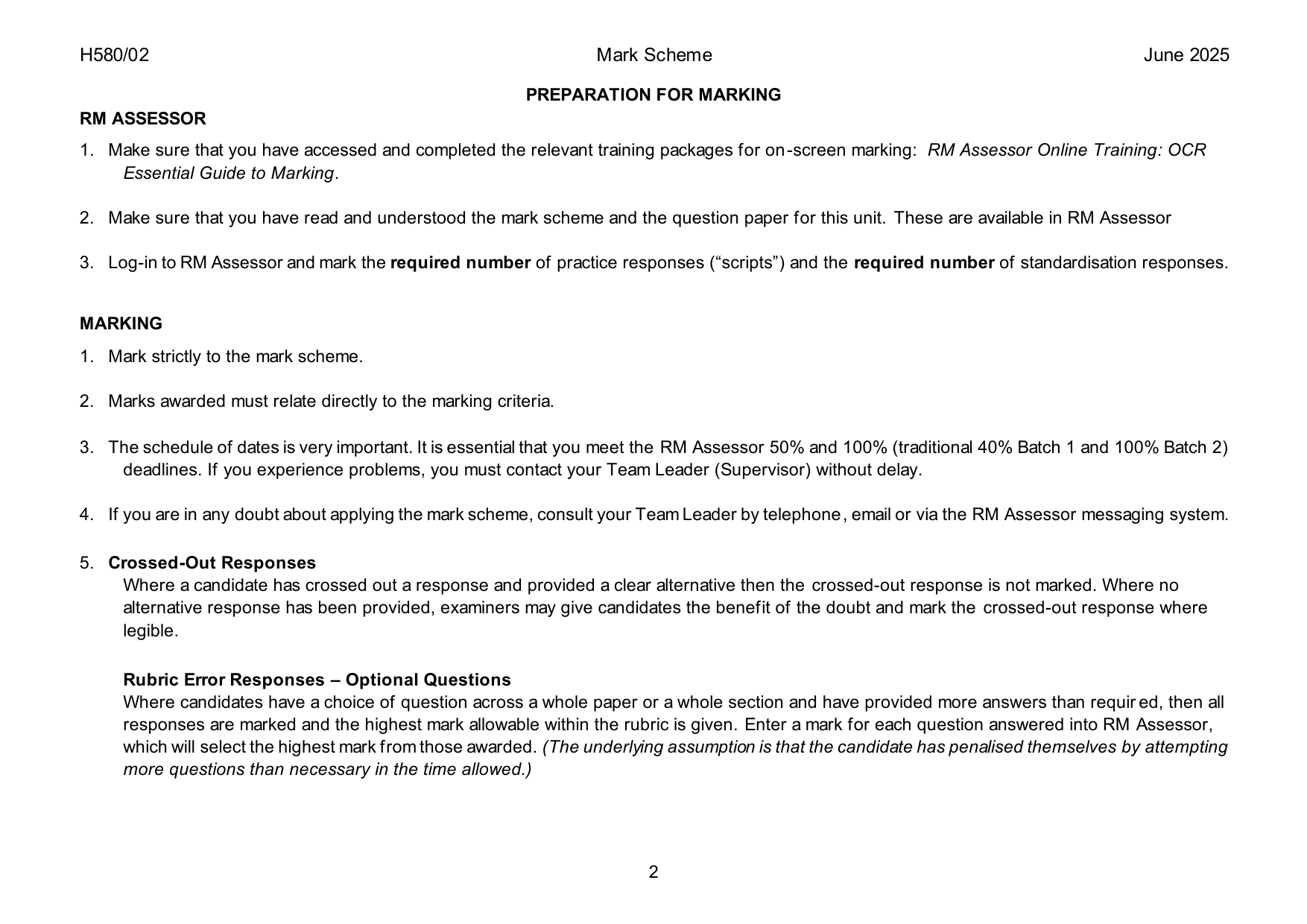 OCR A Level Sociology Paper 2 2025 Mark Scheme IMG-3