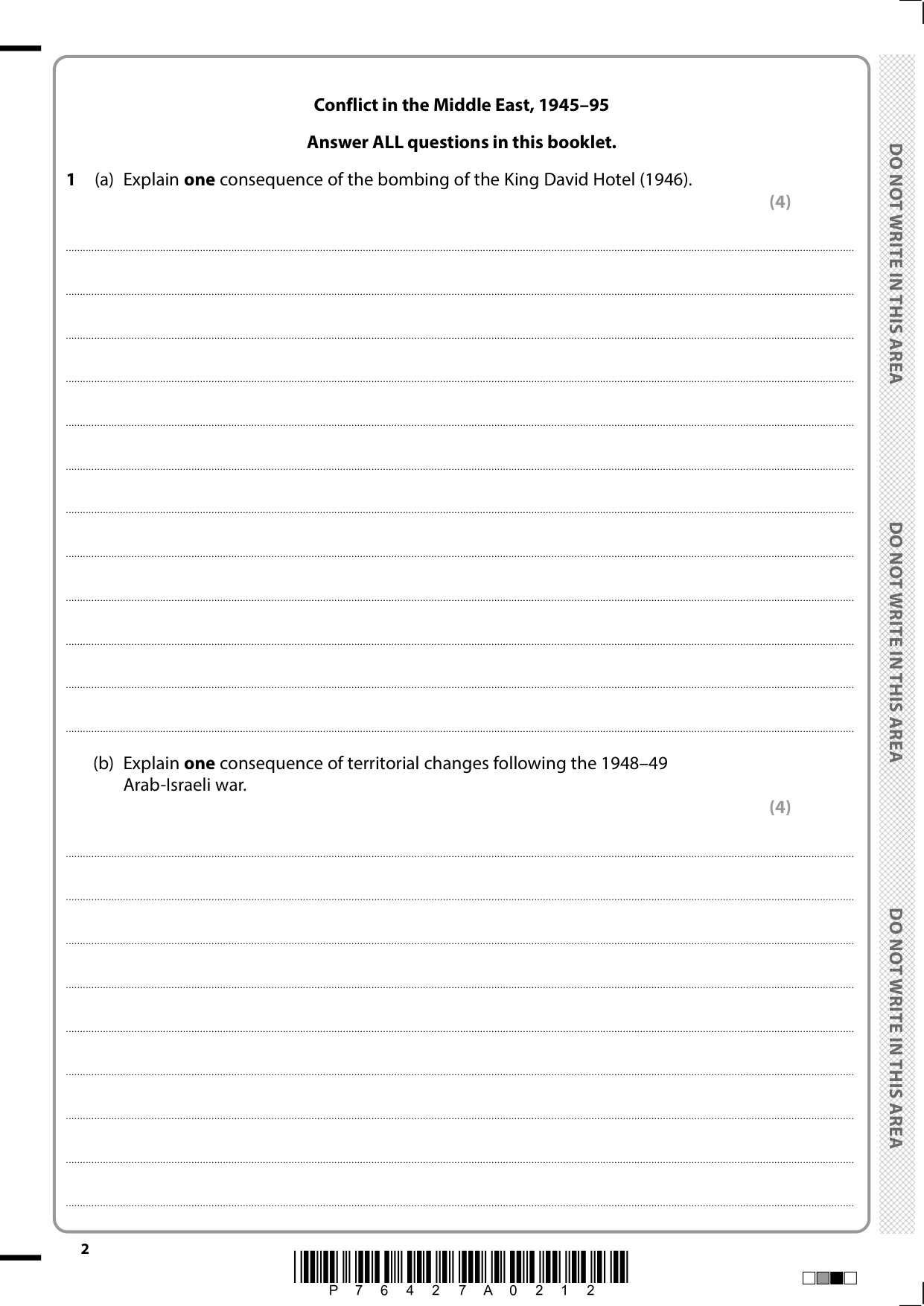 Pearson Edexcel GCSE History  Paper P5 2025 Question Paper