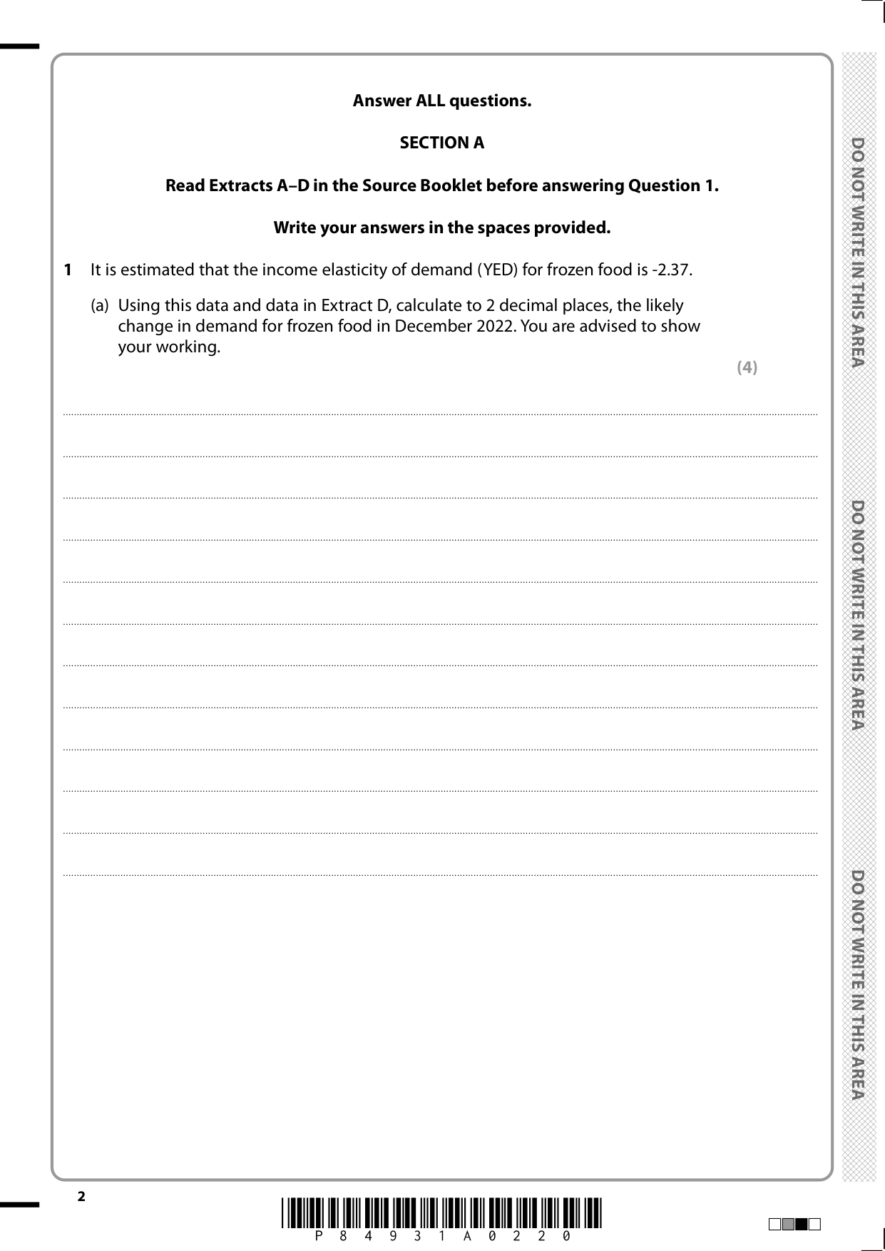 Pearson Edexcel A Level Economics B Paper 2 2025 QP