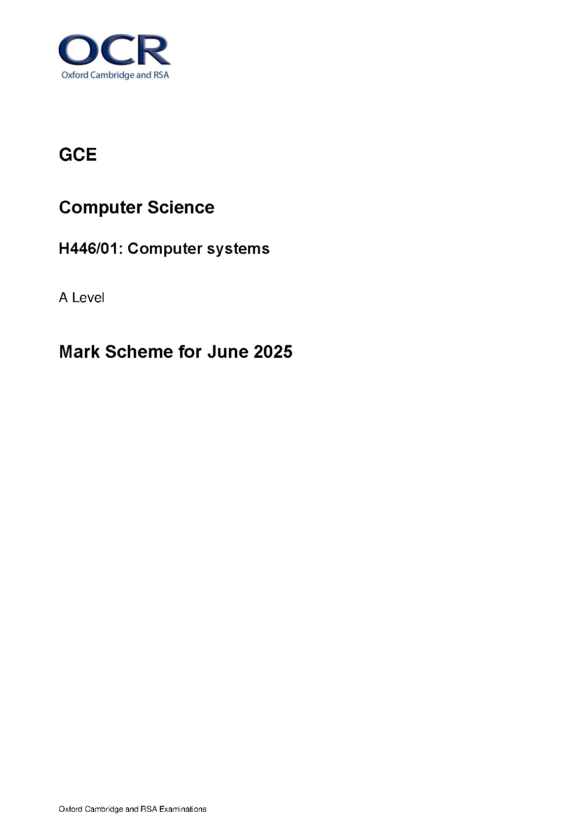 OCR A Level Computer Science Paper 1 Mark Scheme IMG-1