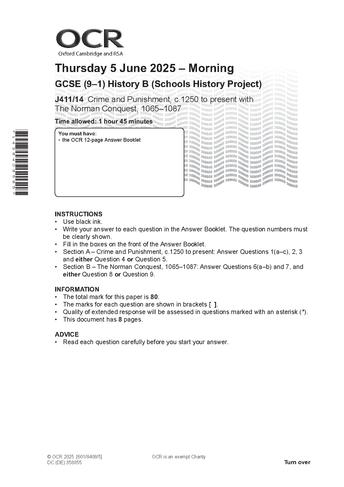 OCR GCSE History Paper 14 2025 Question Paper IMG-1