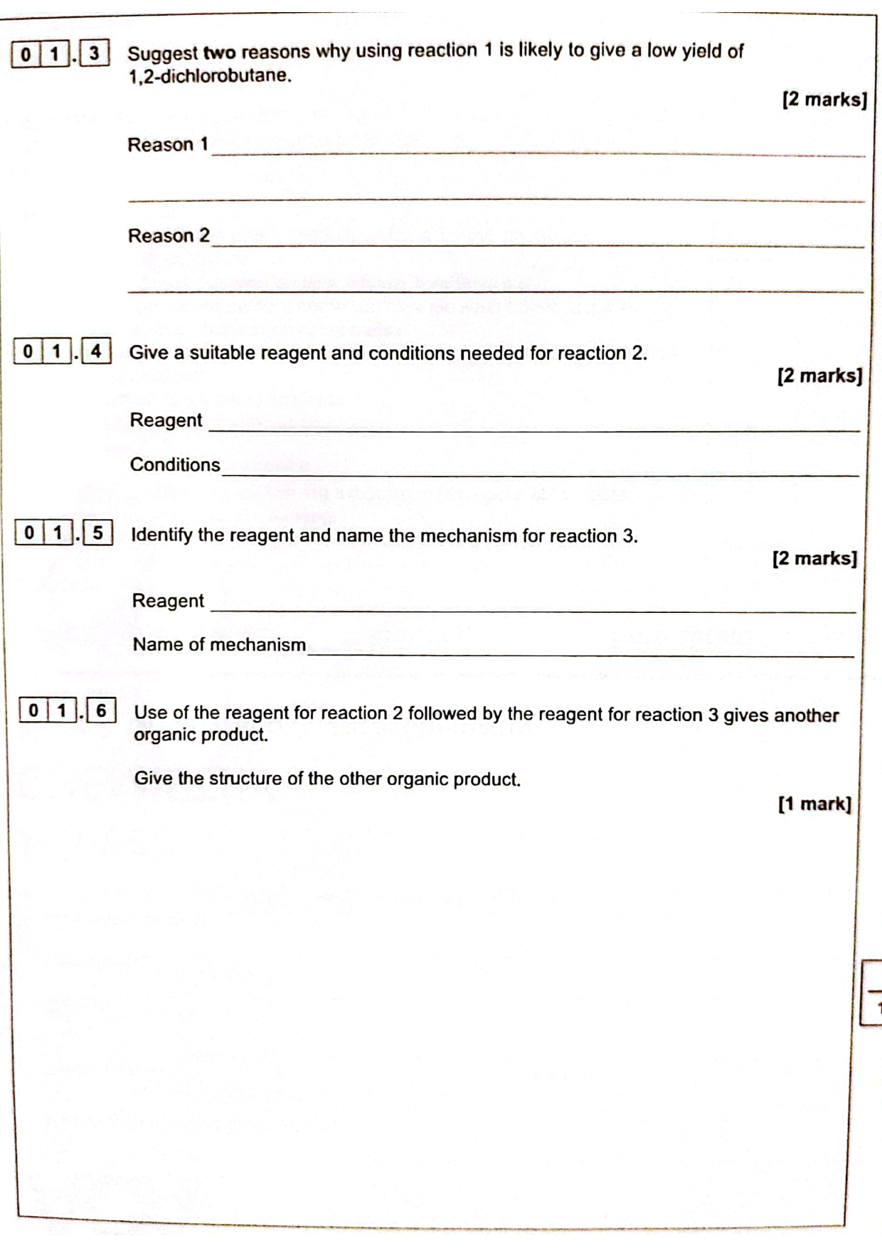 AQA A Level Chemistry Paper 2 2025 Question Paper PDF