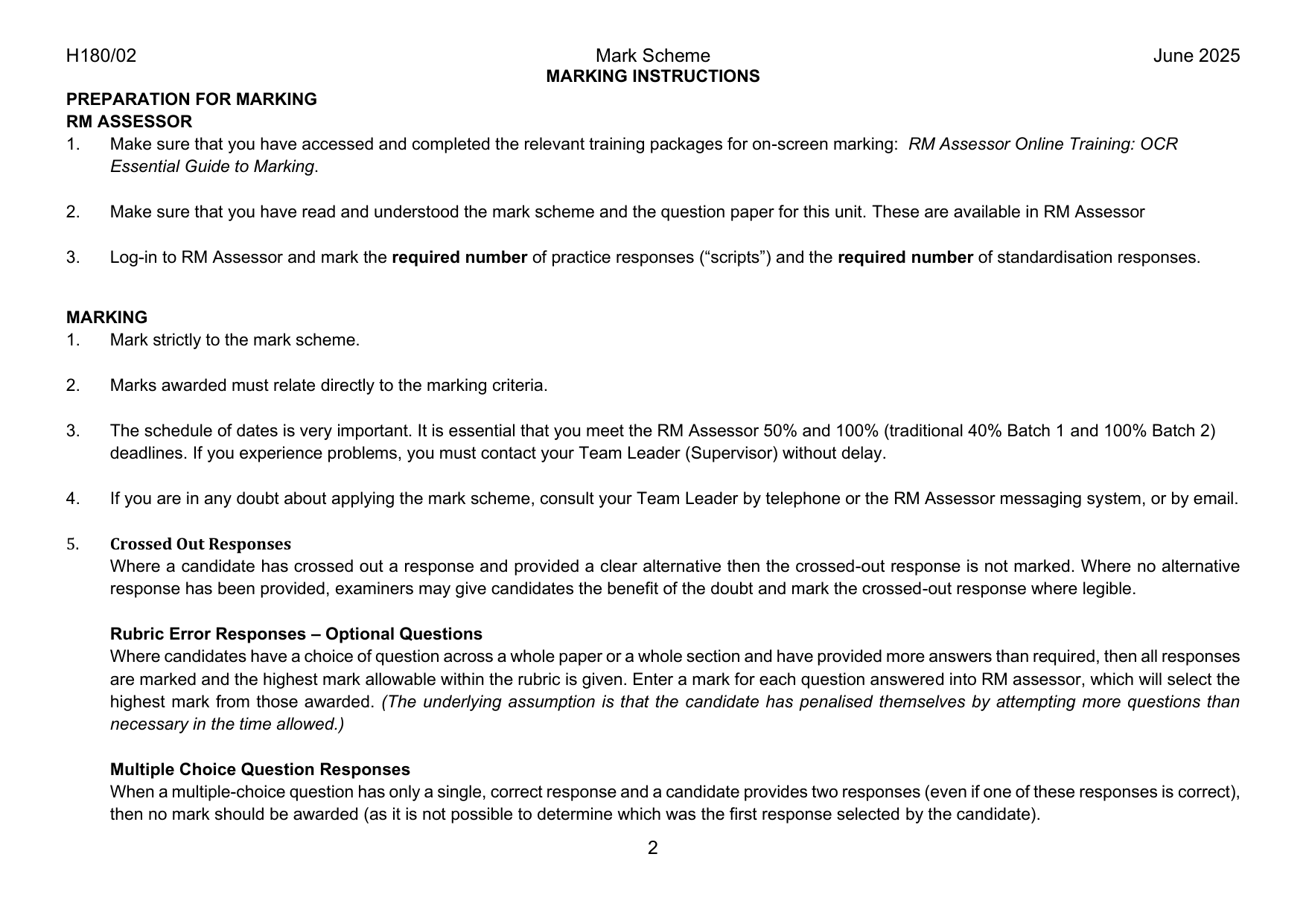 OCR AS Sociology Paper 2 2025 Mark Scheme PDF IMG-3