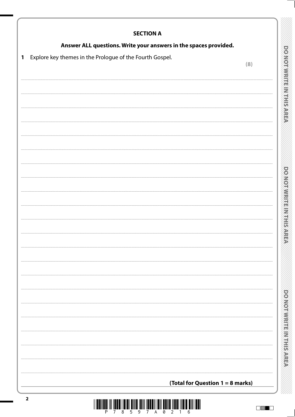 Pearson Edexcel AS Religious Studies Paper 3 2025 QP