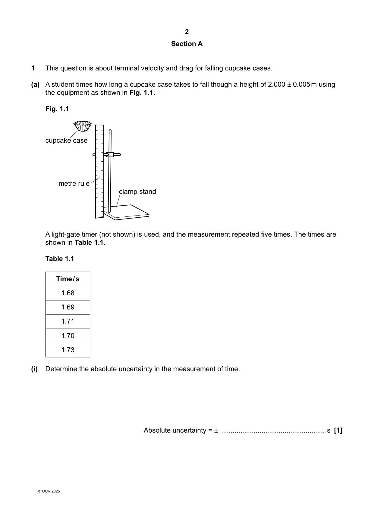 OCR A Level Physics B Paper 3 2025 Question Paper