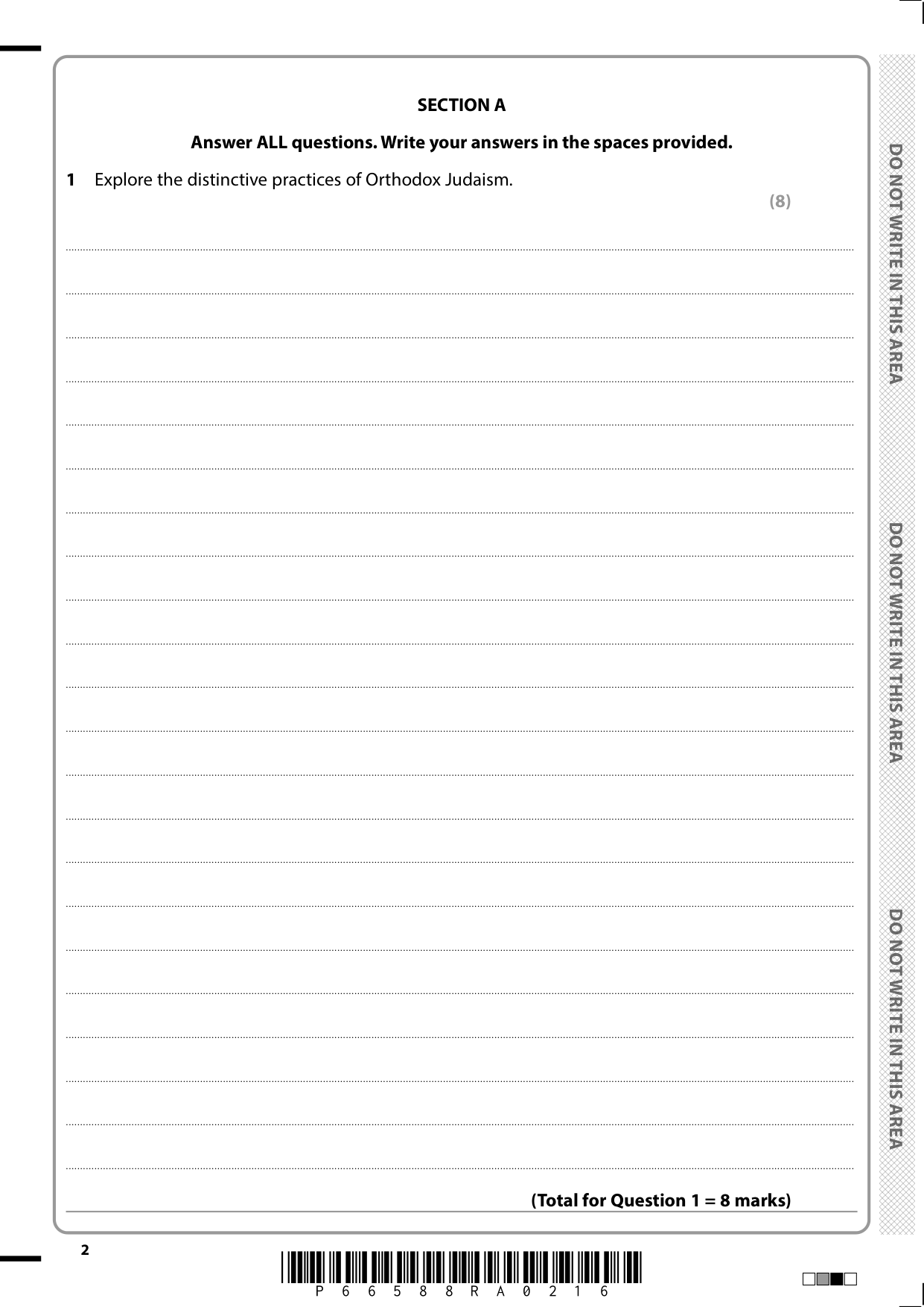 Pearson Edexcel AS Religious Studies Paper 4E 2025 QP