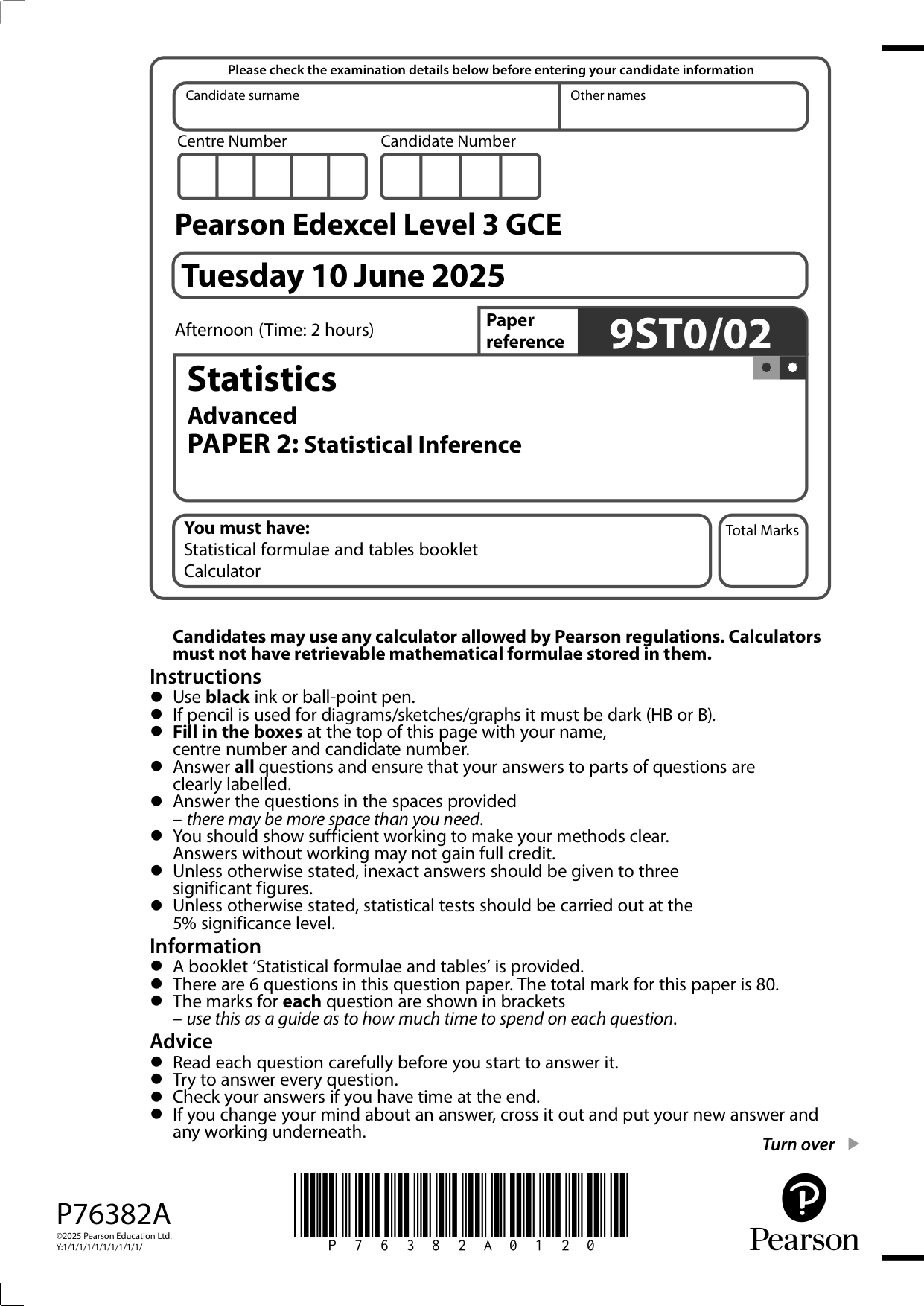Pearson Edexcel GCSE Urdu Paper 3H 2025 Question Paper