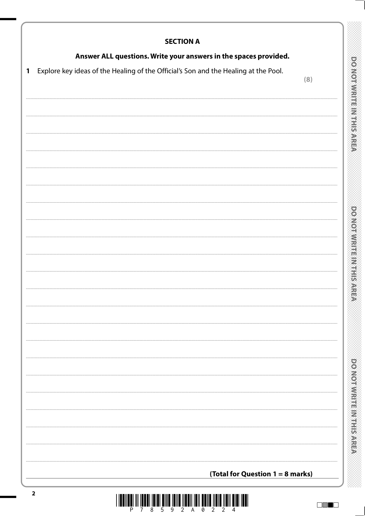 Pearson Edexcel A Level Religious Studies Paper 3 2025 QP