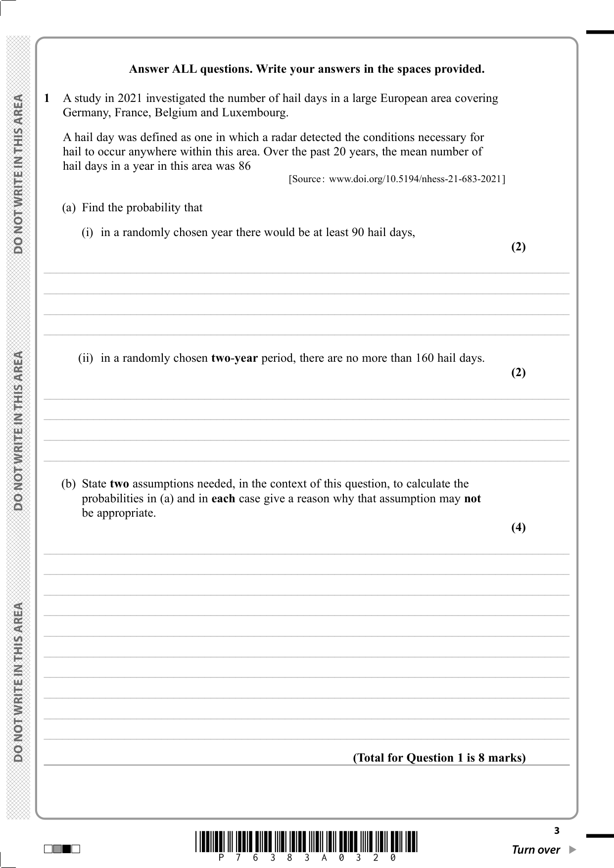 Pearson Edexcel A Level Statistics Paper 3 2025 QP IMG-3