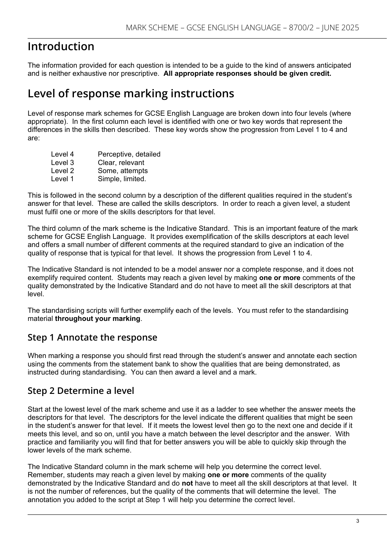 AQA GCSE English Language Paper 2 2025 Mark Scheme IMG-3