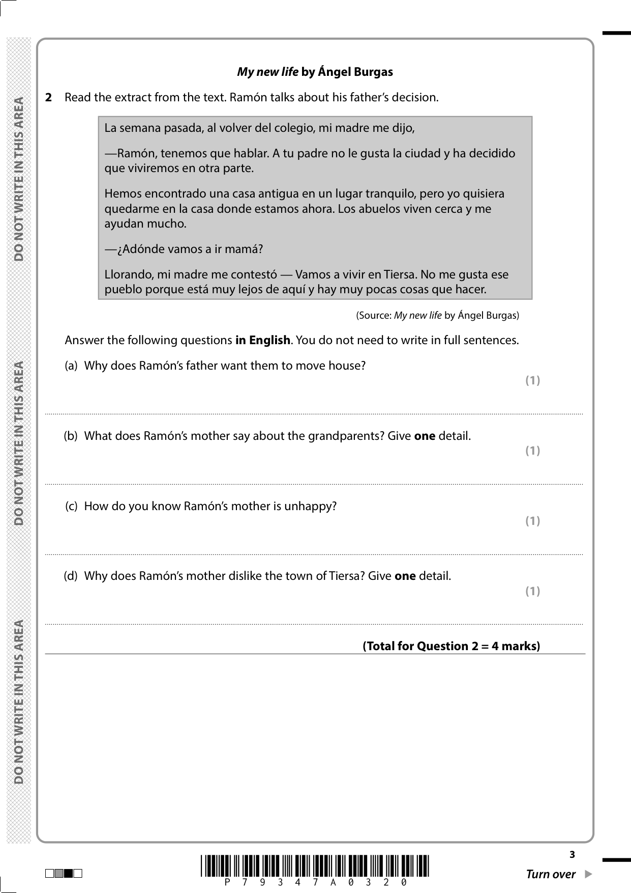 Pearson Edexcel GCSE Spanish Paper 3H 2025 Question Paper IMG-3
