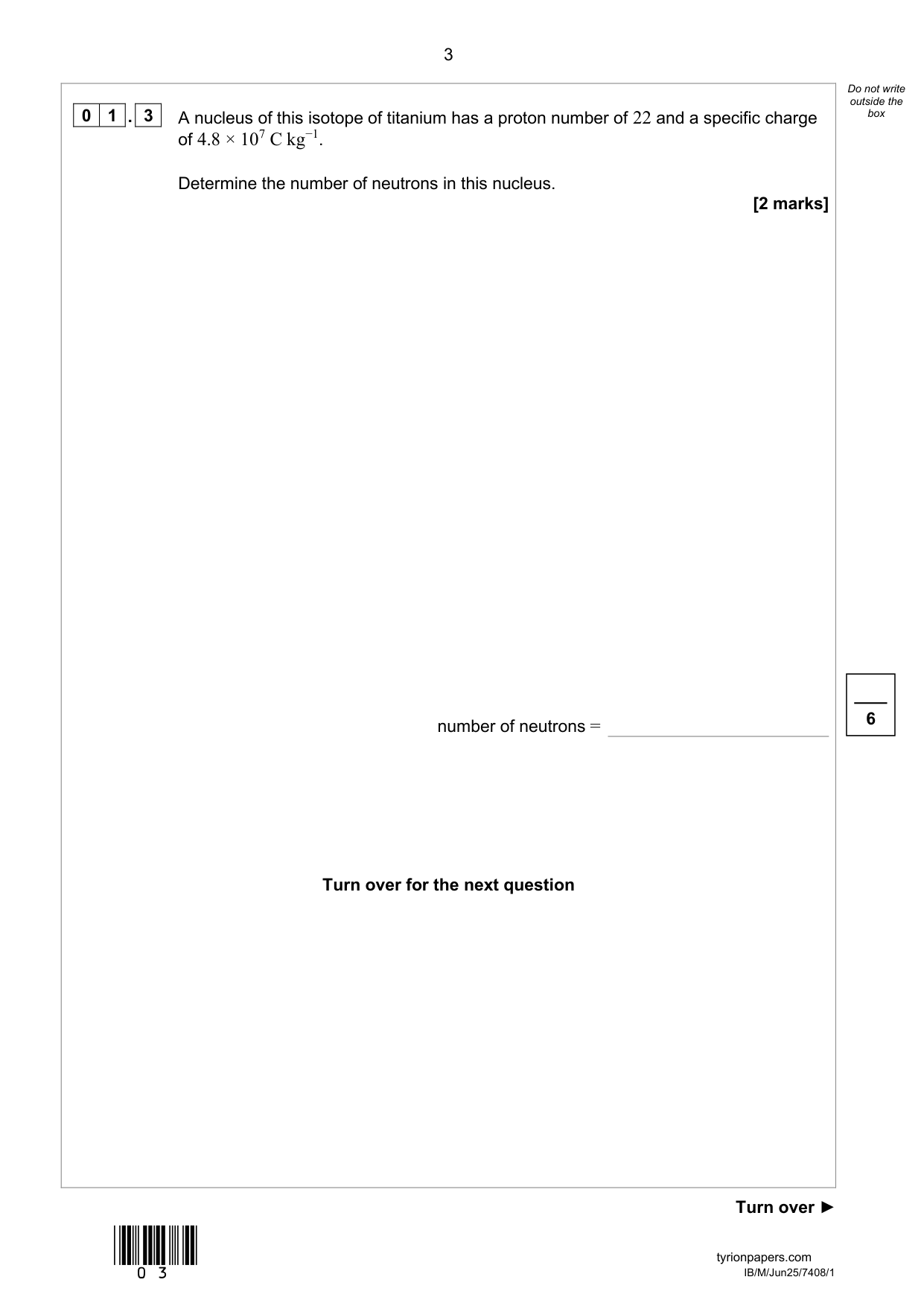 AQA A Level Physics Paper 2 (7408/2) 2025 Question Paper IMG-3