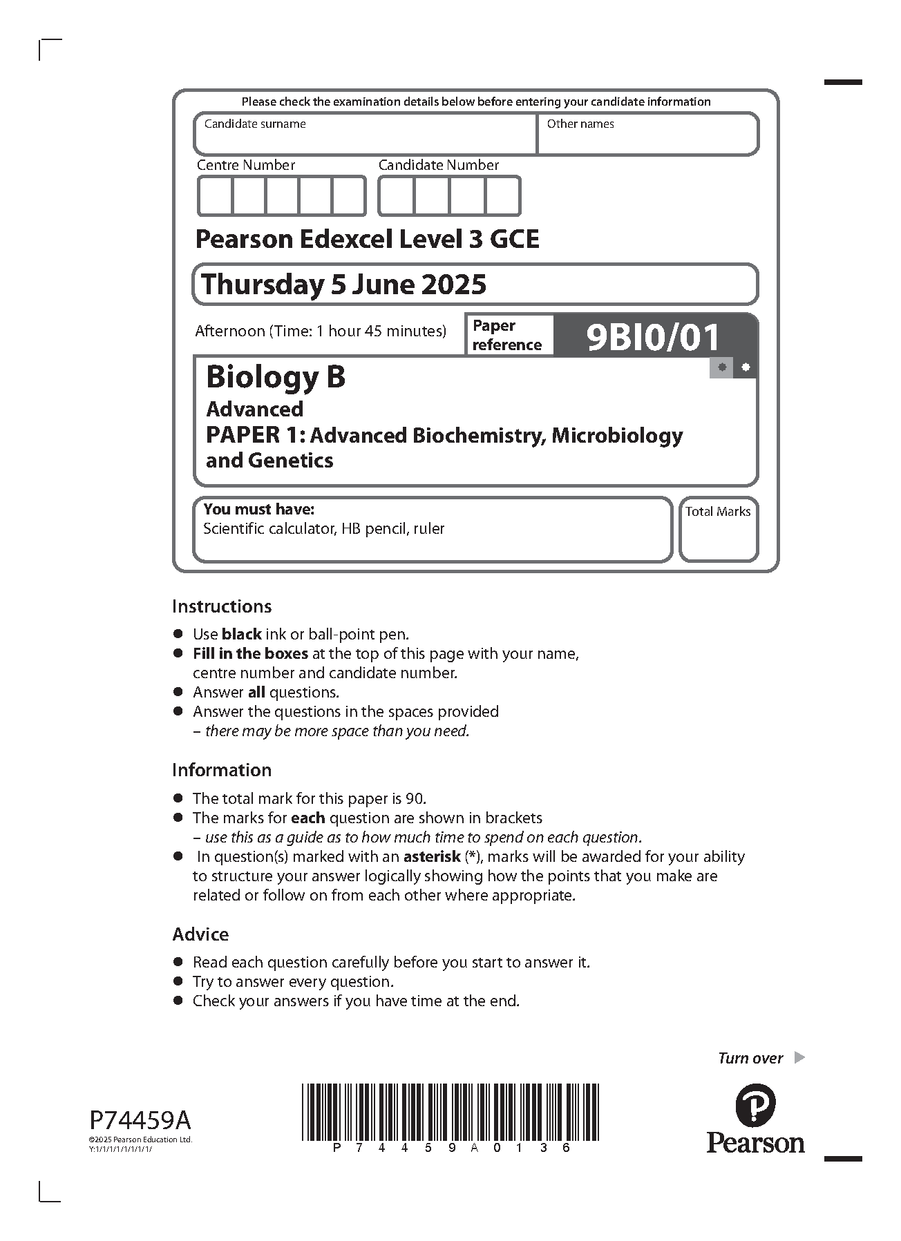 Pearson Edexcel A Level Biology B Paper 1 2025 QP IMG-1