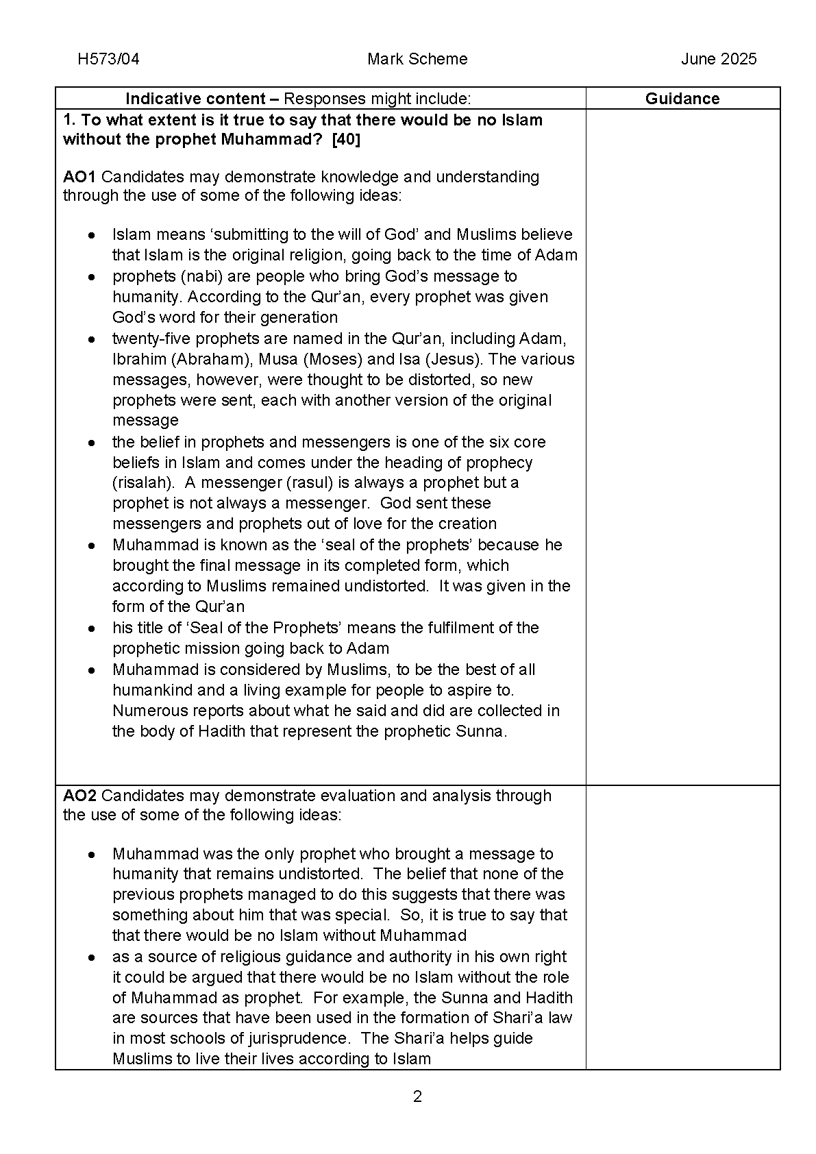 OCR A Level Religious Studies Paper 4 2025 MS IMG-1