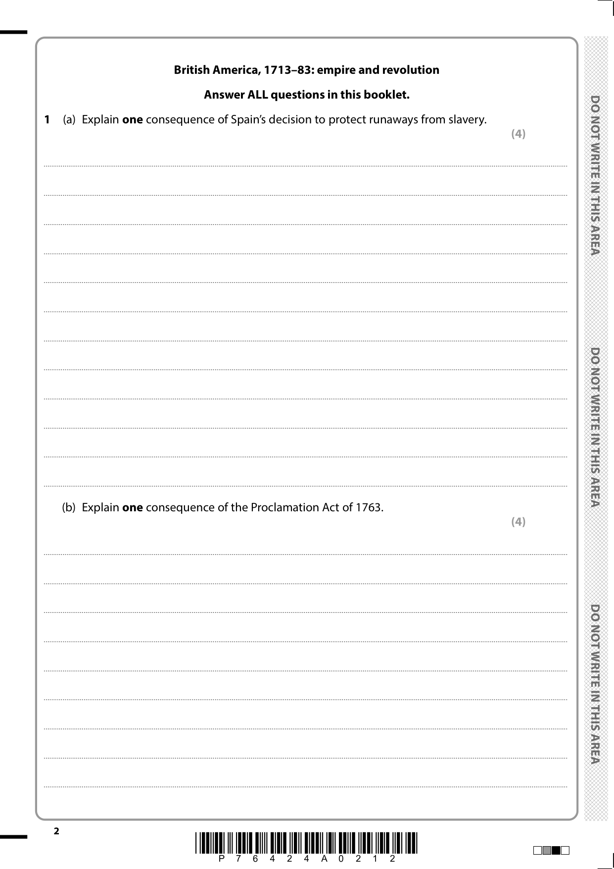 Pearson Edexcel GCSE History Paper P2 2025 Question Paper