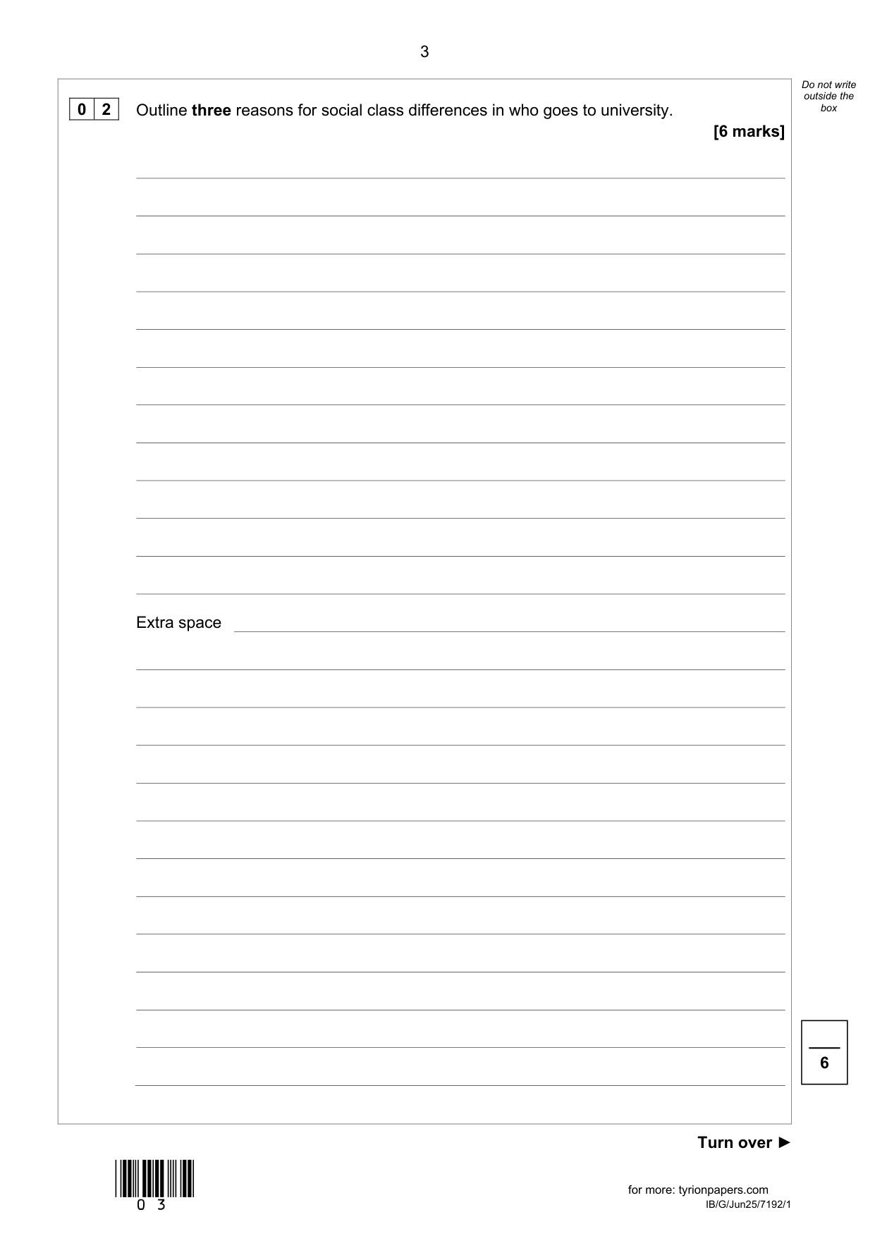 AQA A Level Sociology Paper 1 2025 Question Paper IMG-3