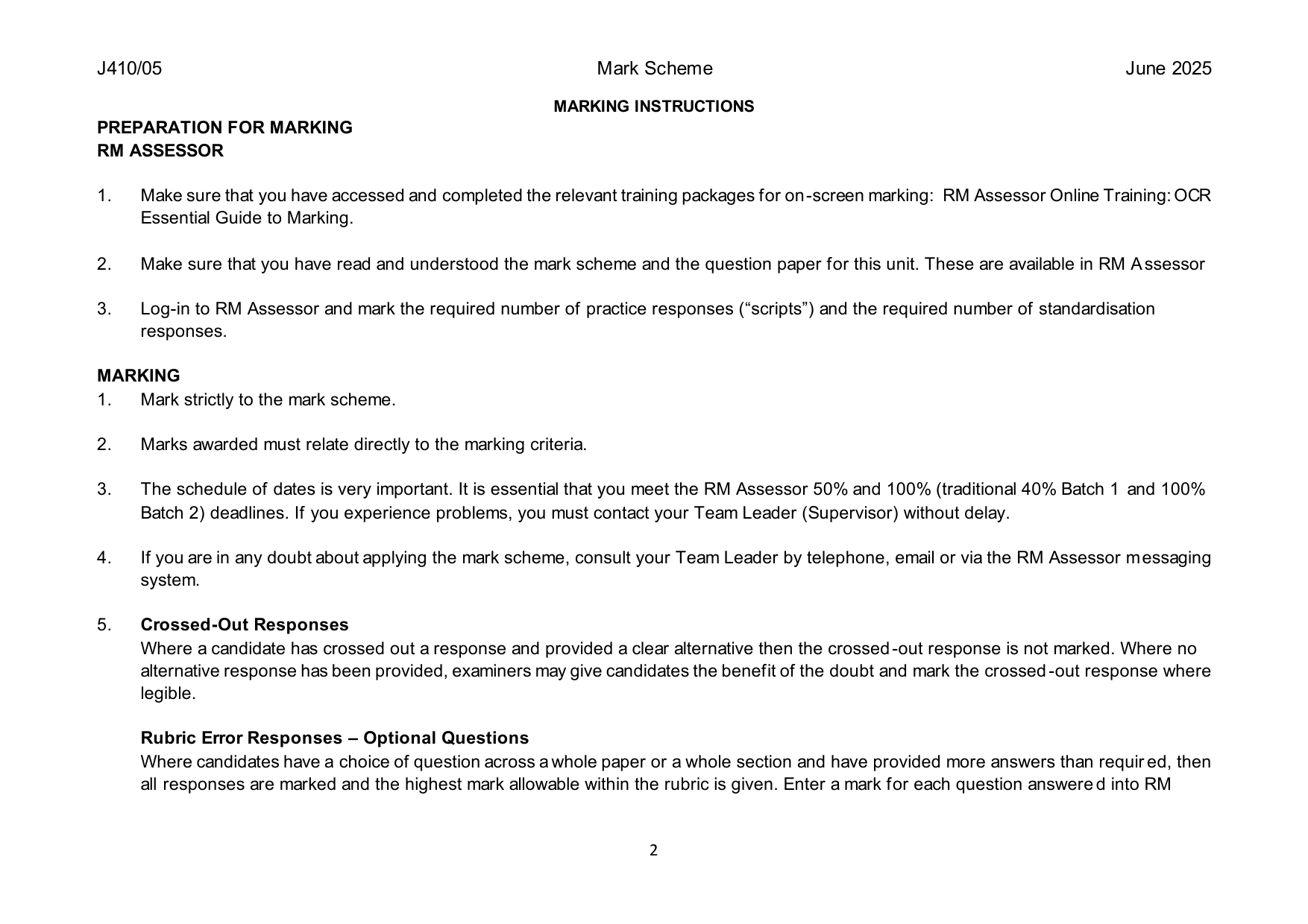 OCR GCSE History A Paper 5 2025 Mark Scheme IMG-3