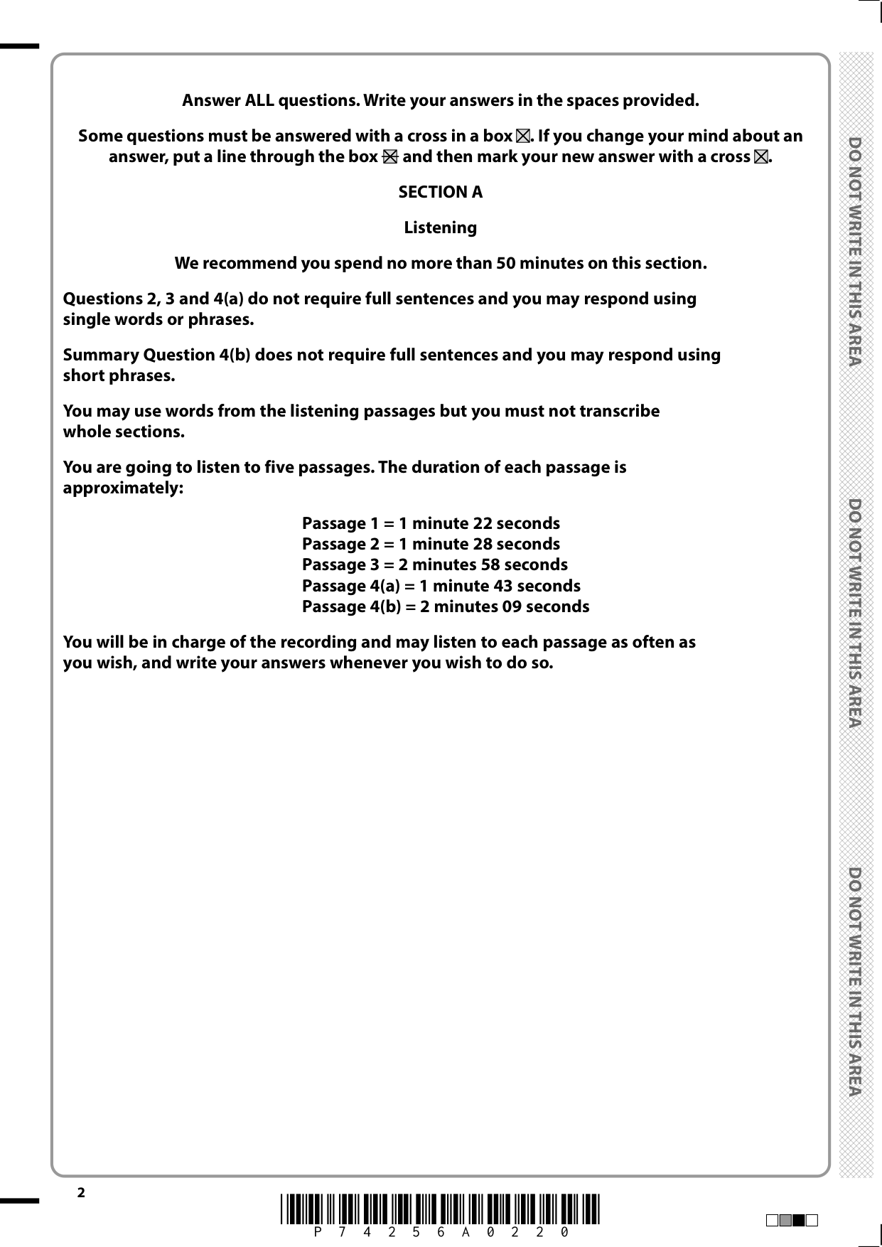 Pearson Edexcel A Level German 2025 Paper 1 Question Paper