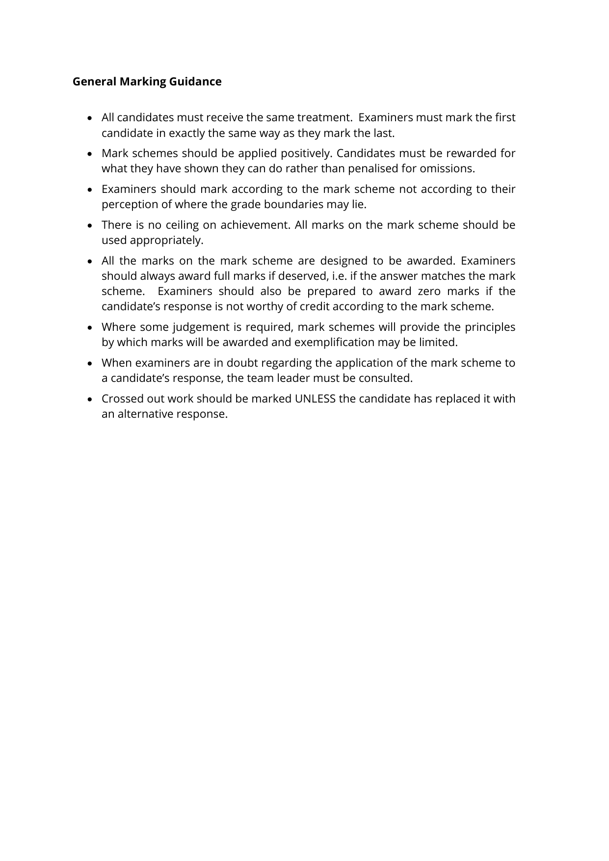 Pearson Edexcel GCSE Chemistry Paper 1H 2025 Mark Scheme IMG-3