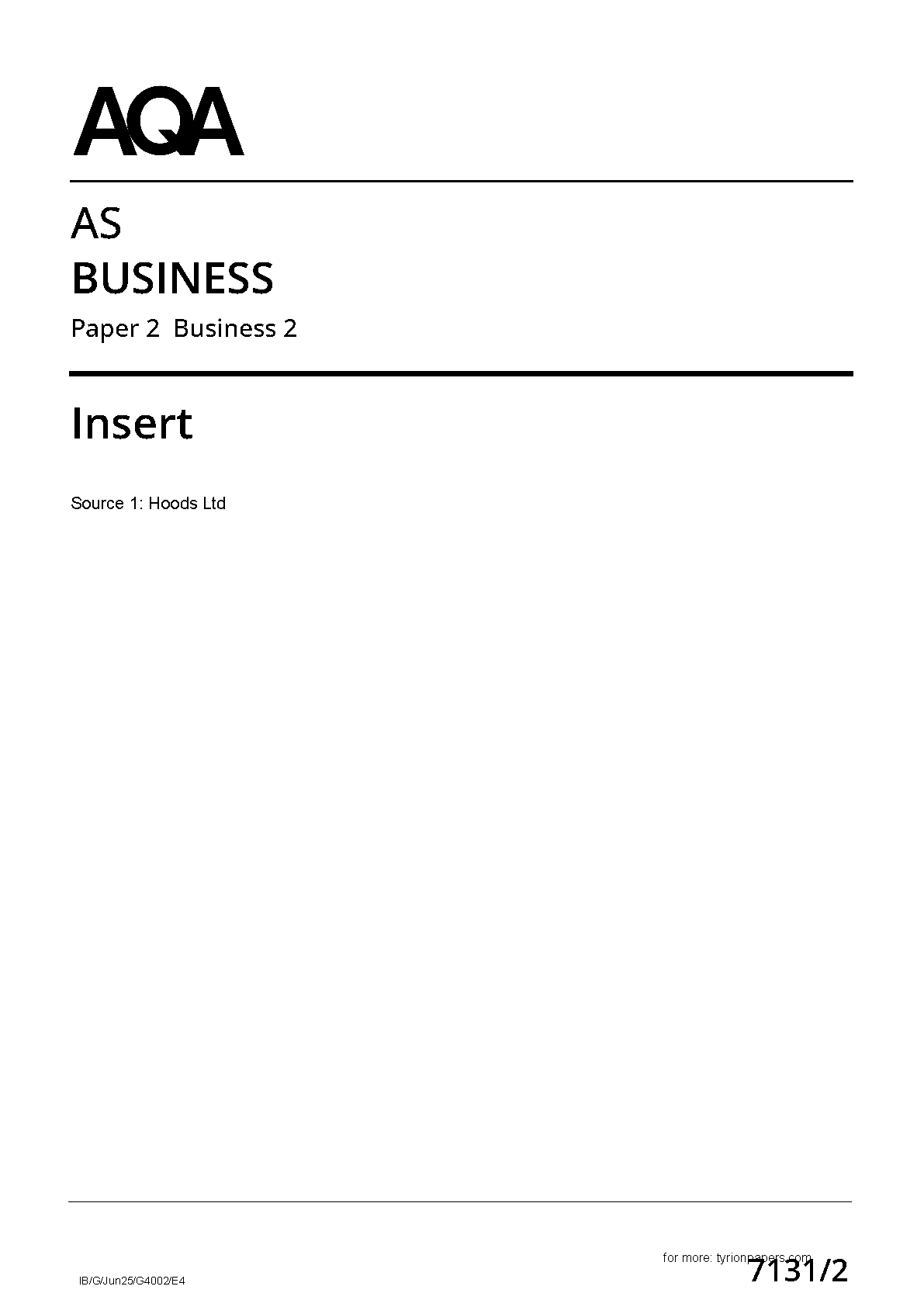 AQA AS Business  Paper 2  2025 Insert IMG-1