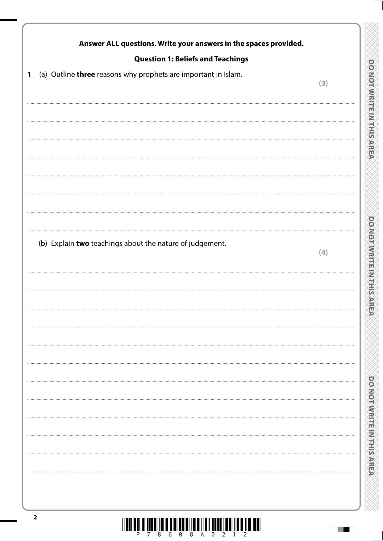 Pearson Edexcel GCSE Religious Studies Paper 2C 2025 QP