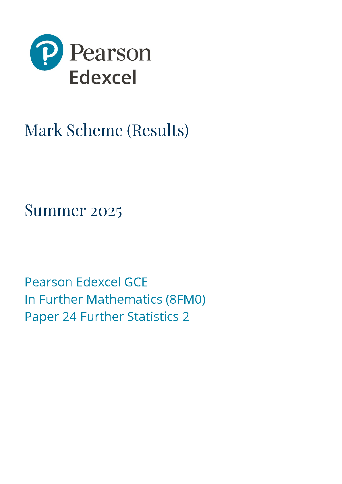 Pearson Edexcel AS Further Mathematics Paper 24 2025 Ms IMG-1