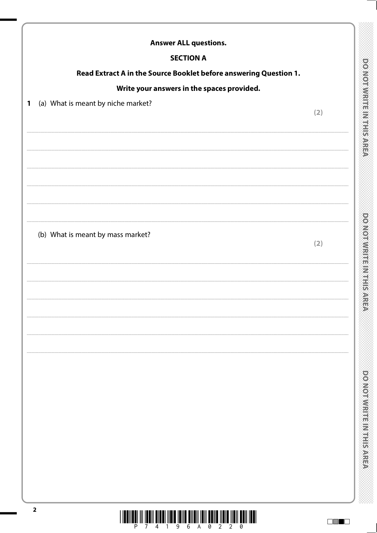 Pearson Edexcel AS Business Paper 1 2025 Question Paper