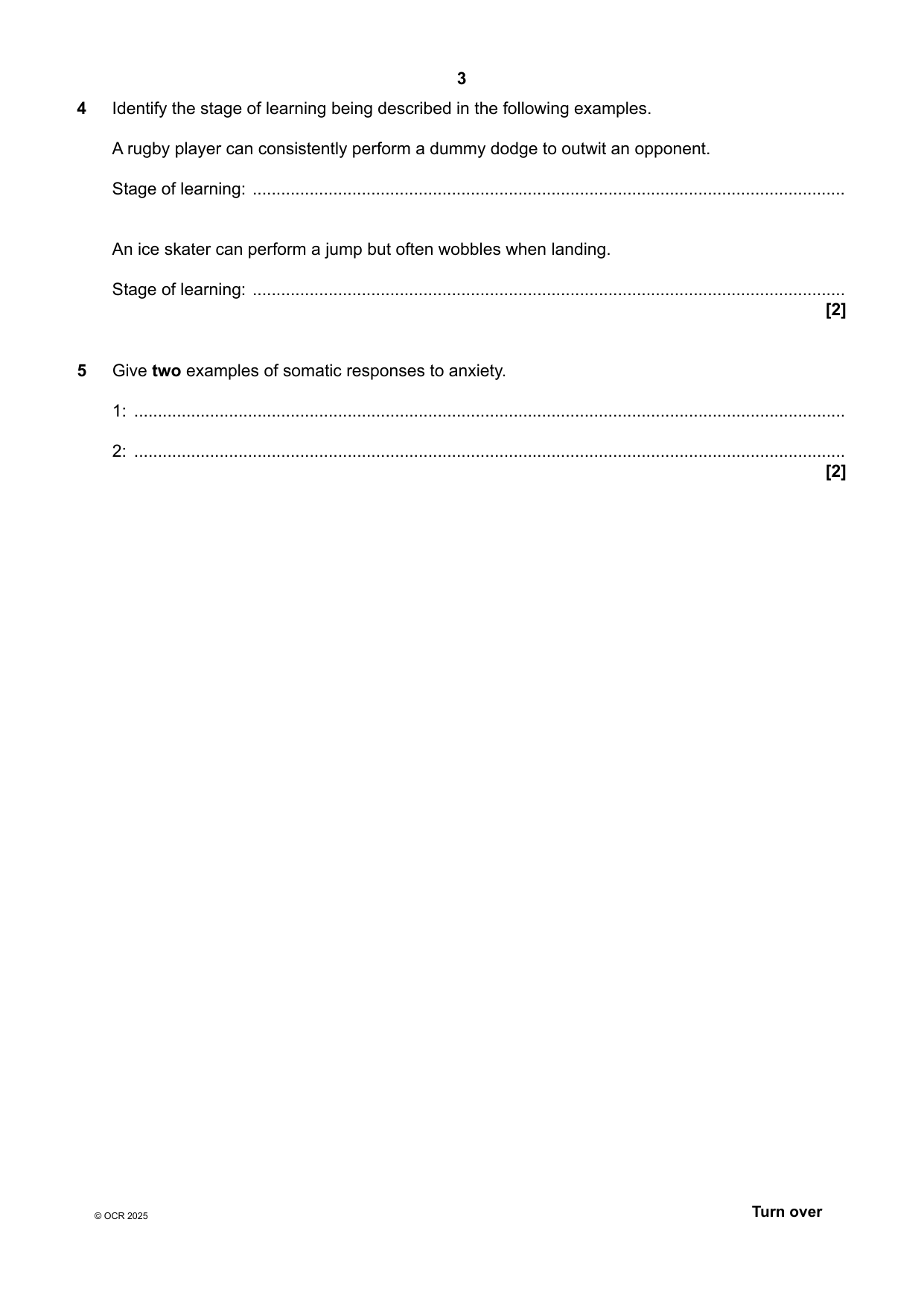 OCR A Level Physical Education Paper 2 2025 Question Paper IMG-3